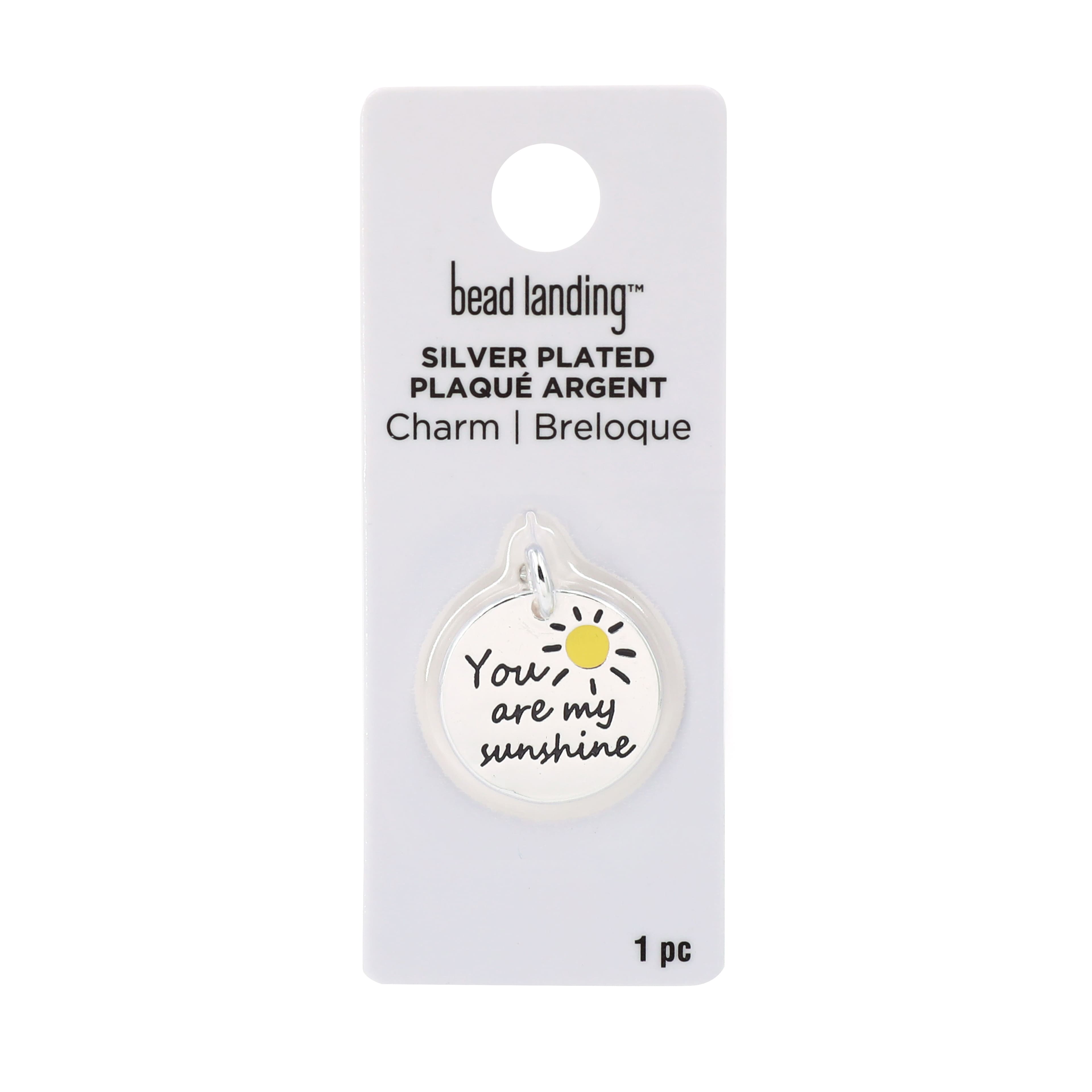 Silver Plated You Are My Sunshine Charm by Bead Landing&#x2122;