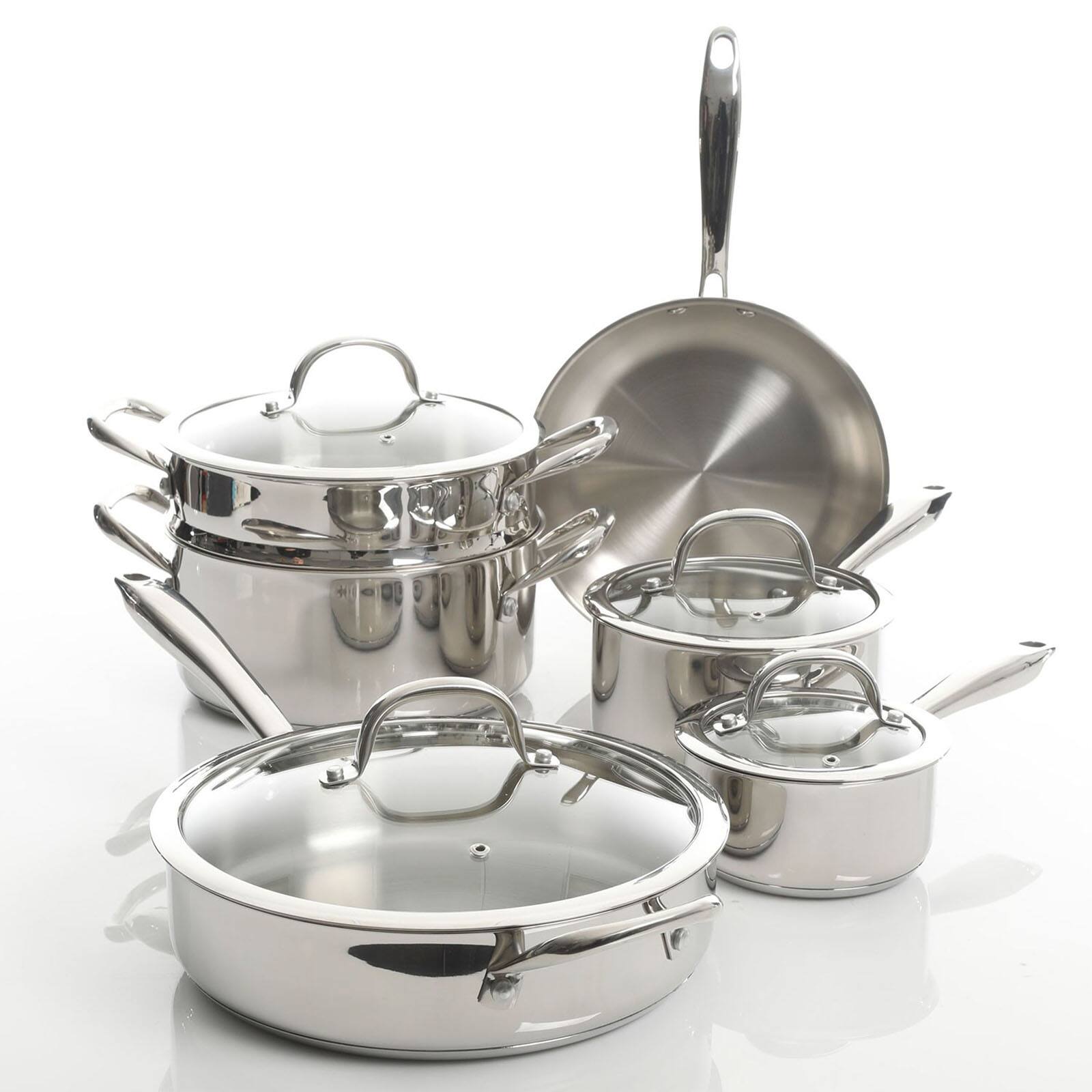 Kenmore® Elite Devon 10-Piece Heavy Gauge Stainless Steel Cookware Set