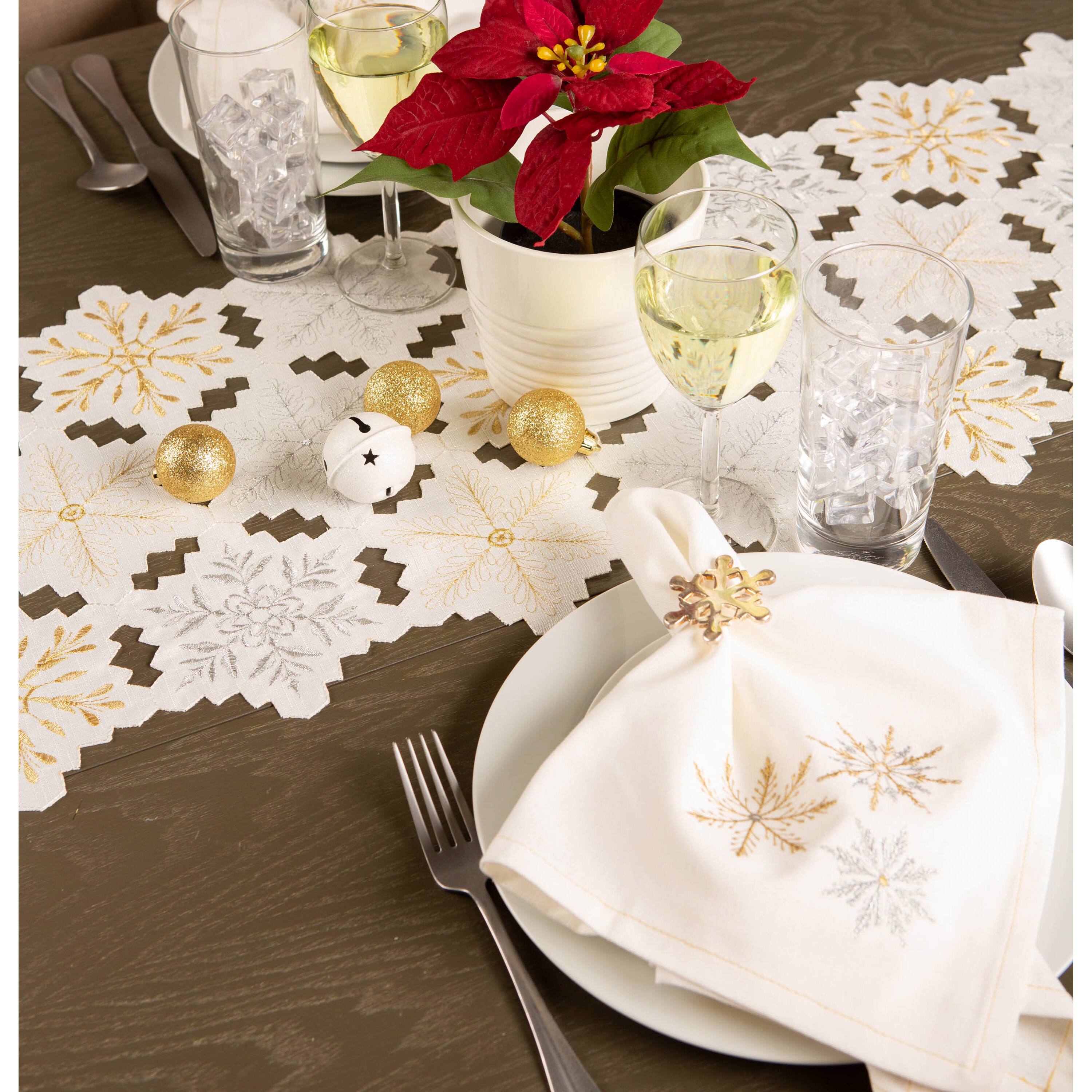 DII&#xAE; Sparkle Snowflakes Embroidered Napkins, 6ct.