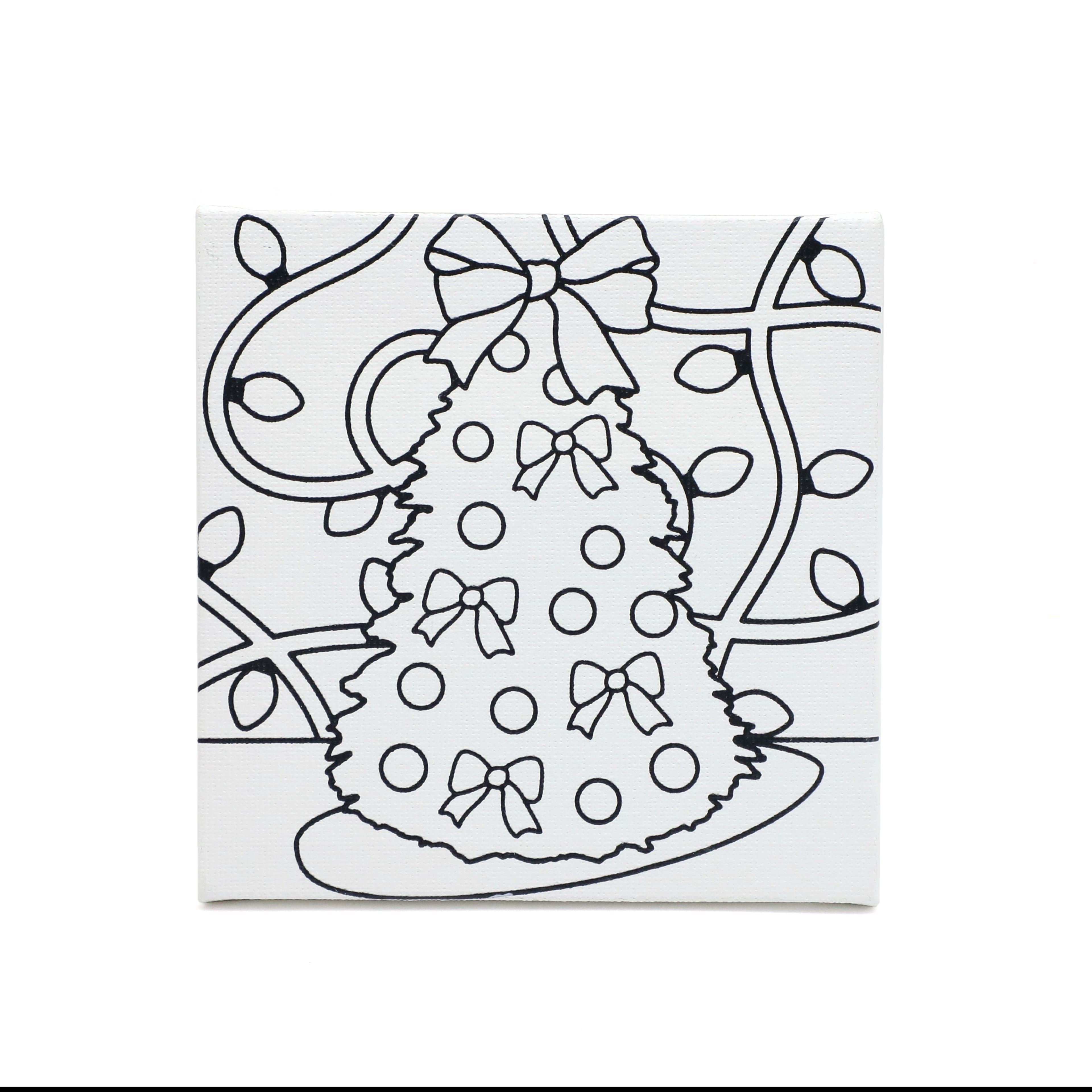 5&#x22; x 5&#x22; Christmas Tree Canvas Painting Kit by Artist&#x27;s Loft&#x2122;