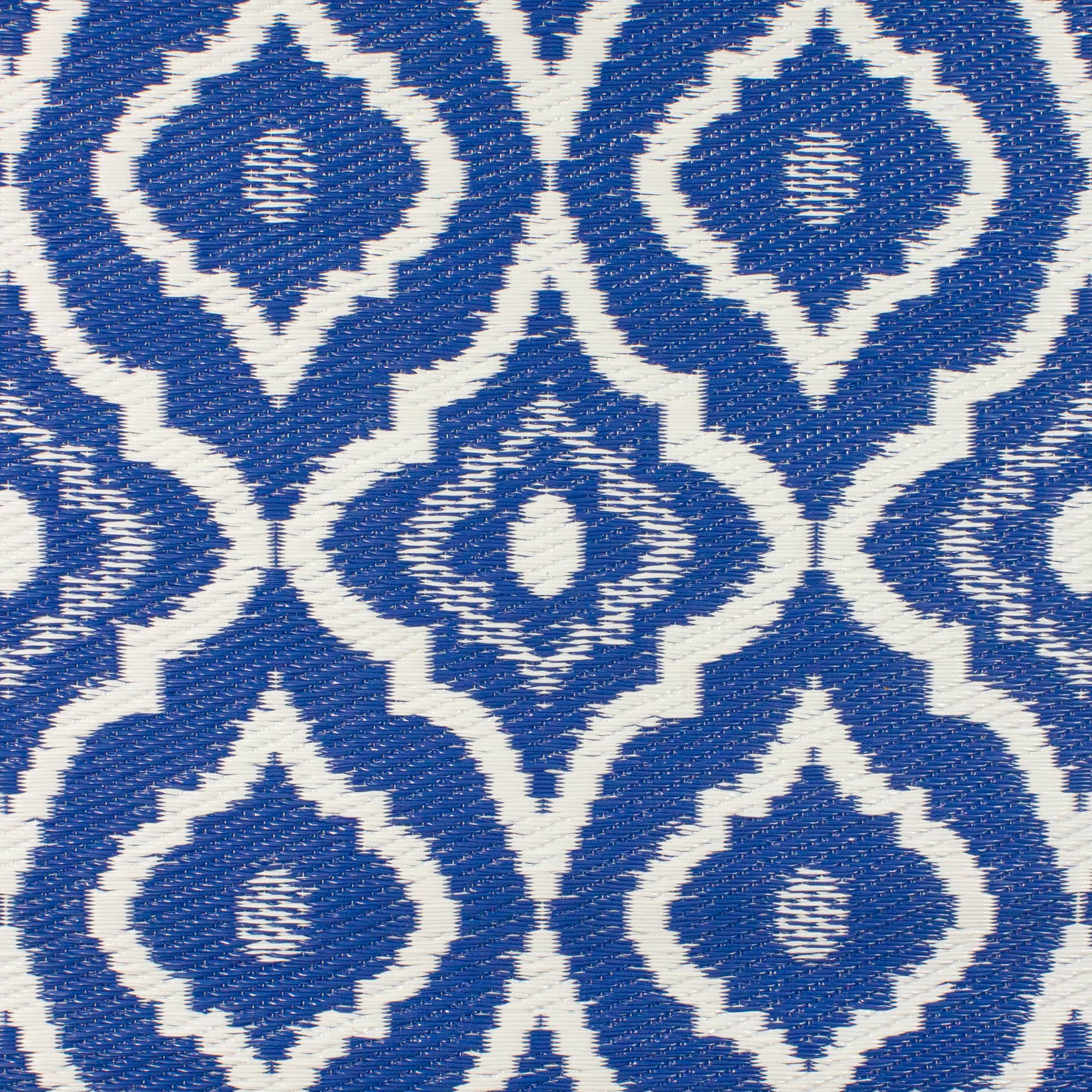 Blue &#x26; White Geometric Rectangular Outdoor Area Rug, 4ft. x 6ft.