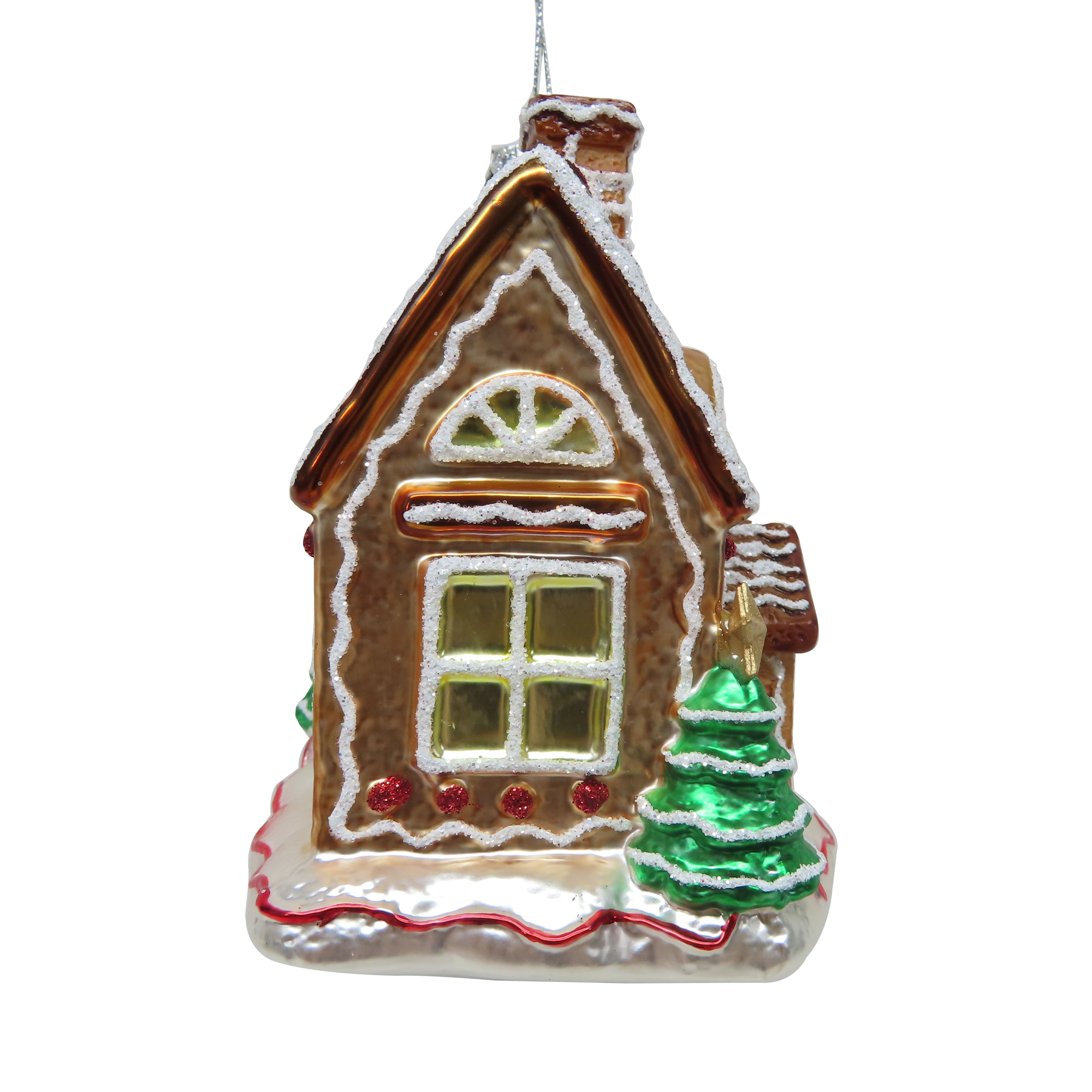 5&#x22; Gingerbread House Glass Ornament by Ashland&#xAE;