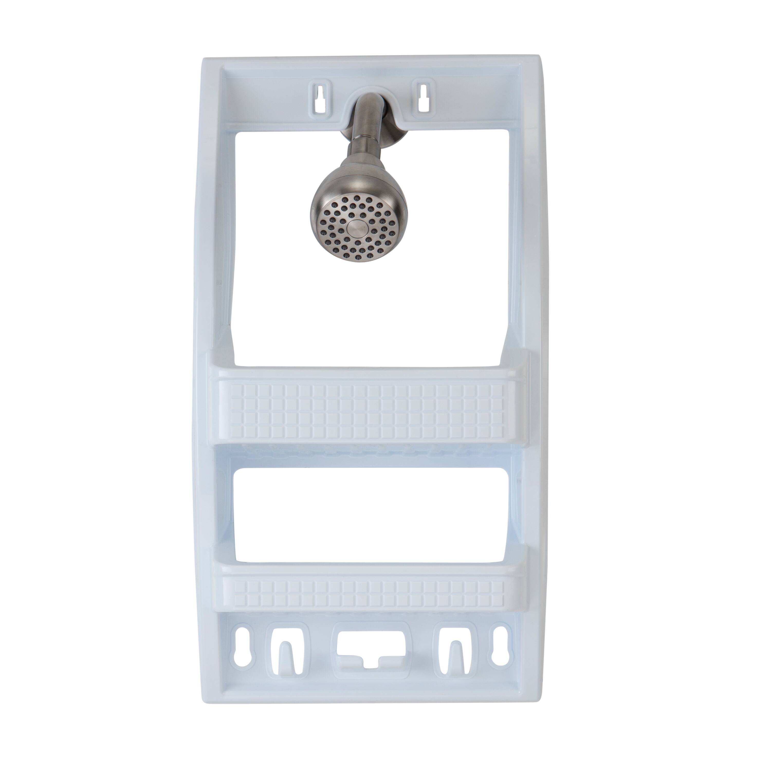 Bath Bliss White Multi Hanging Option Shower Caddy