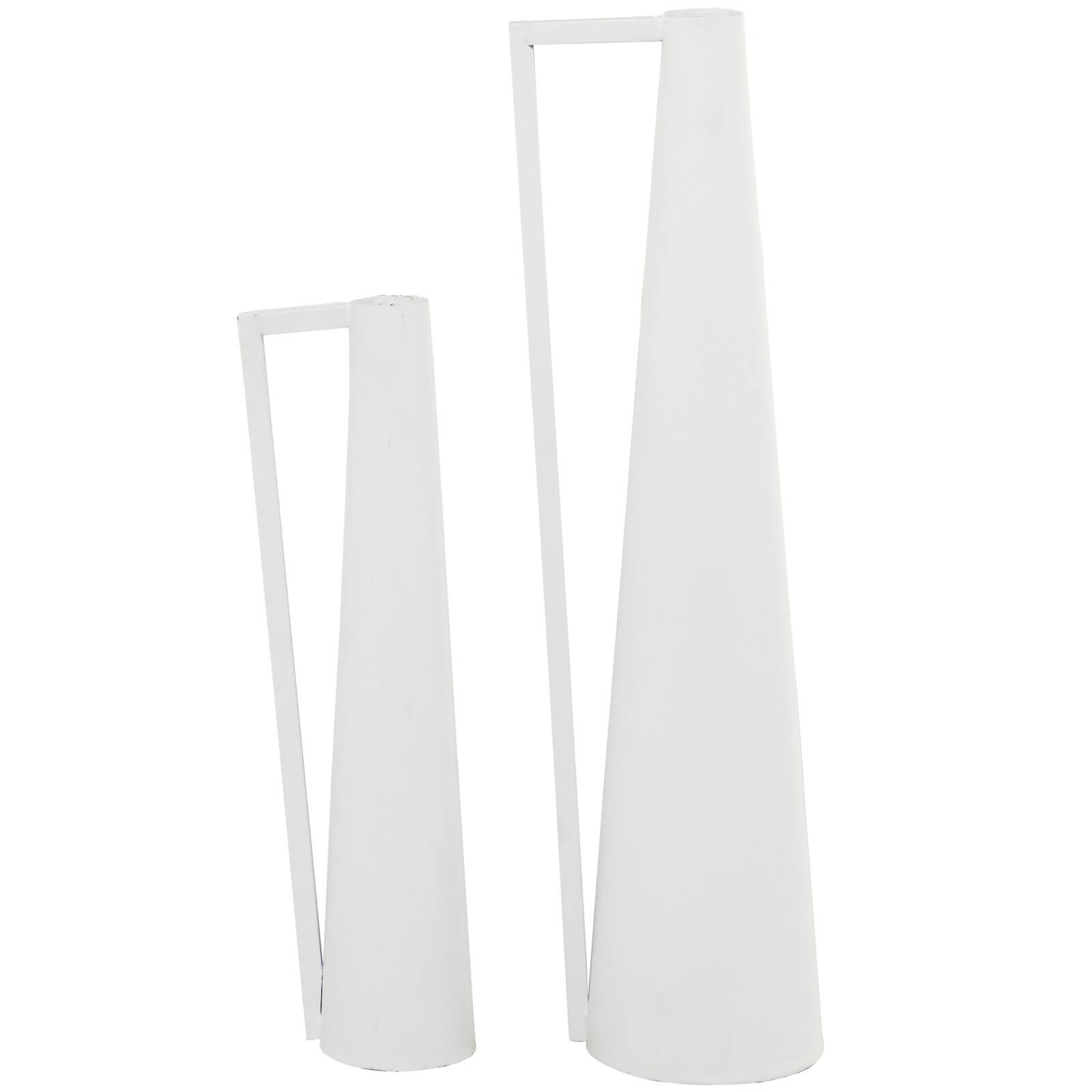 CosmoLiving by Cosmopolitan Metal Slim Vase with Handles Set of 2 22