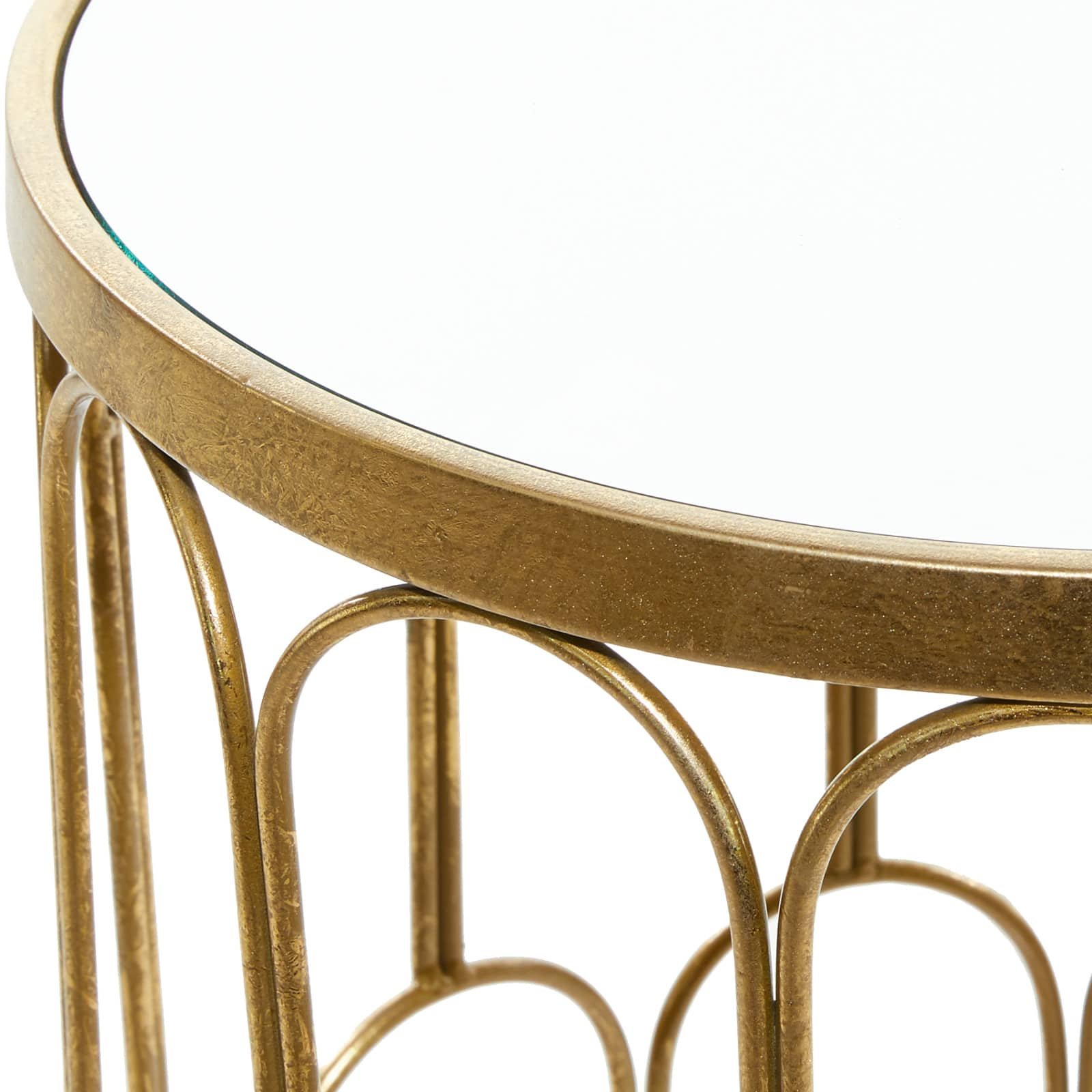 Gold Metal Glam Accent Table Set