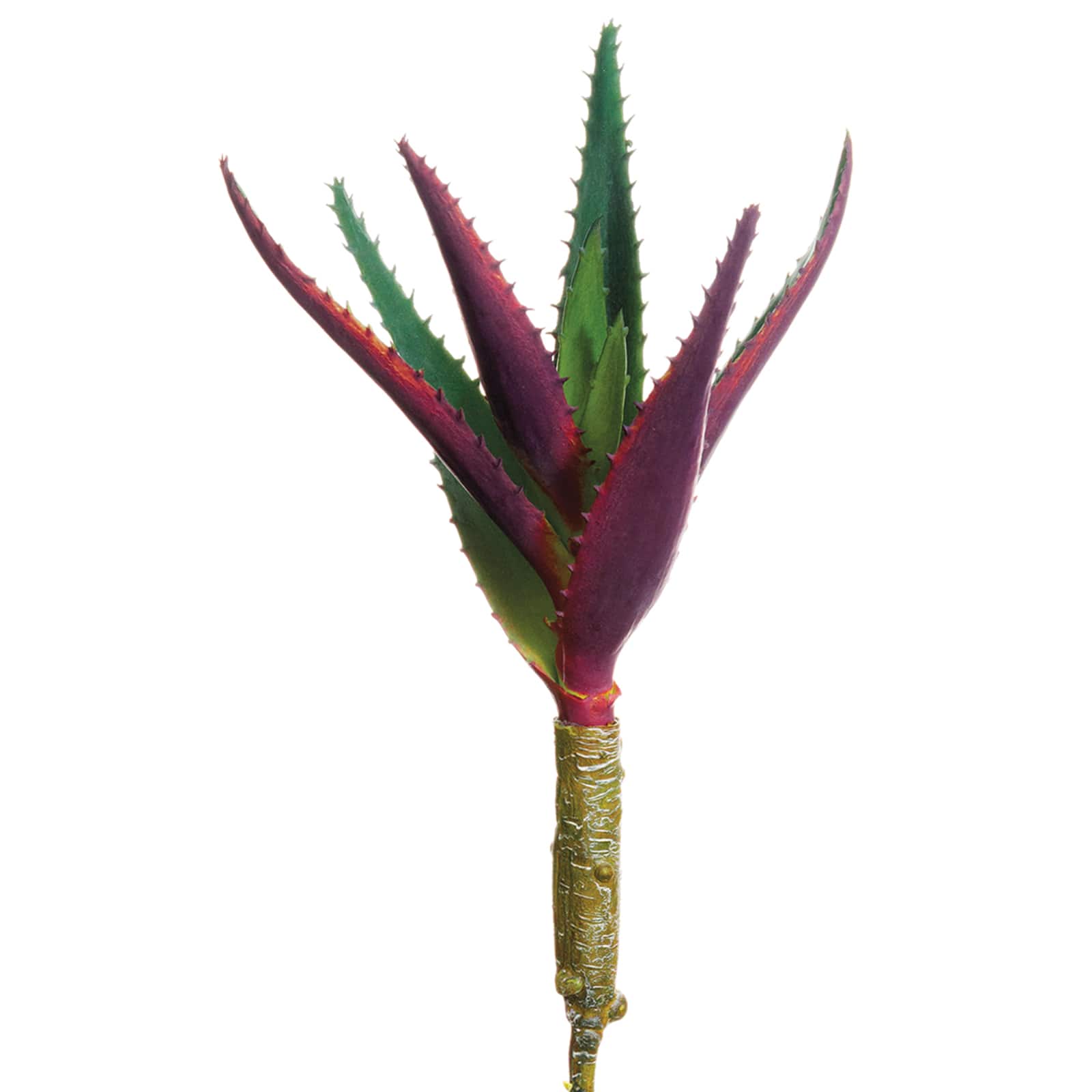Soft Touch Purple &#x26; Green Wide Spiky Agave Pick