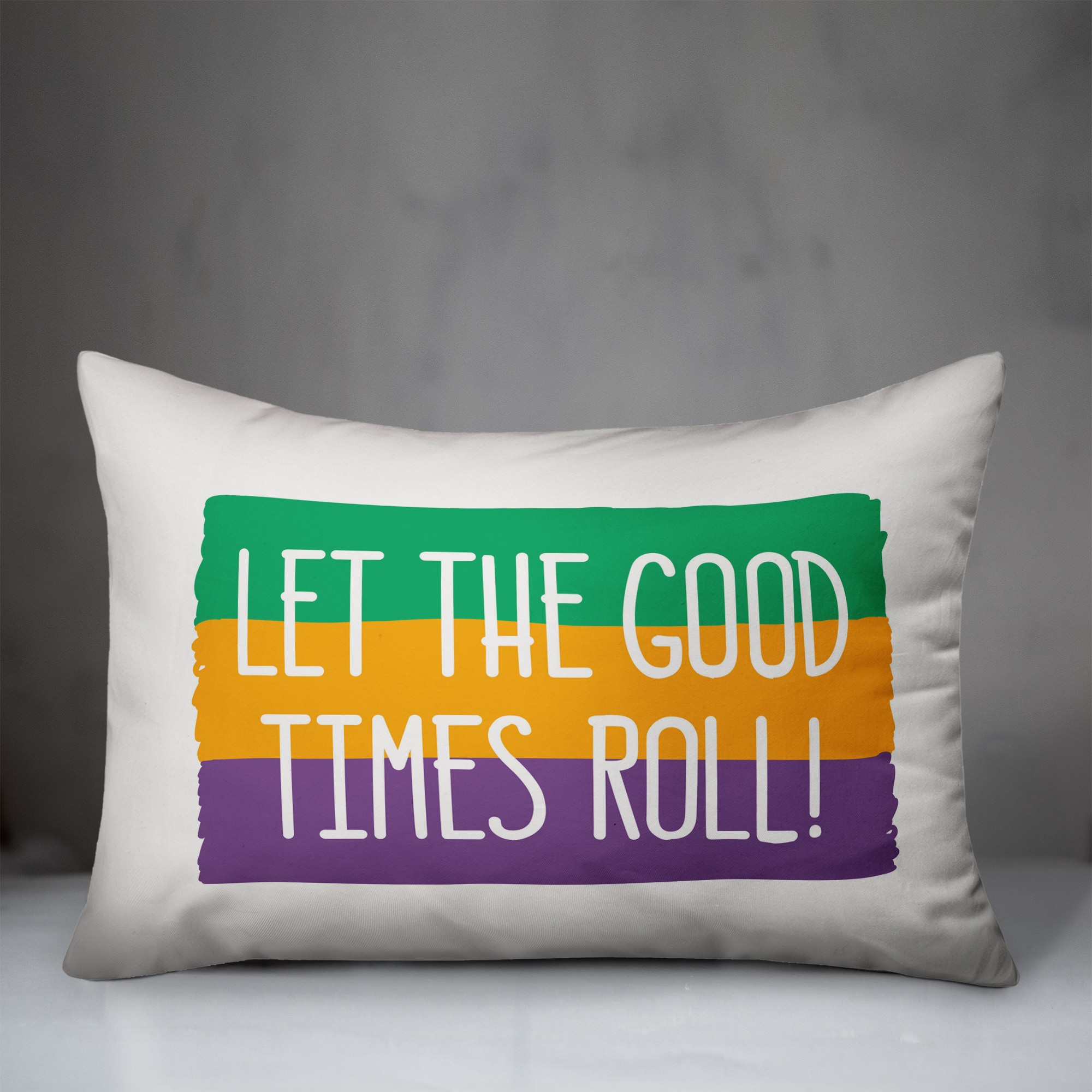 Let Good Times Roll Mardi Gras Throw Pillow