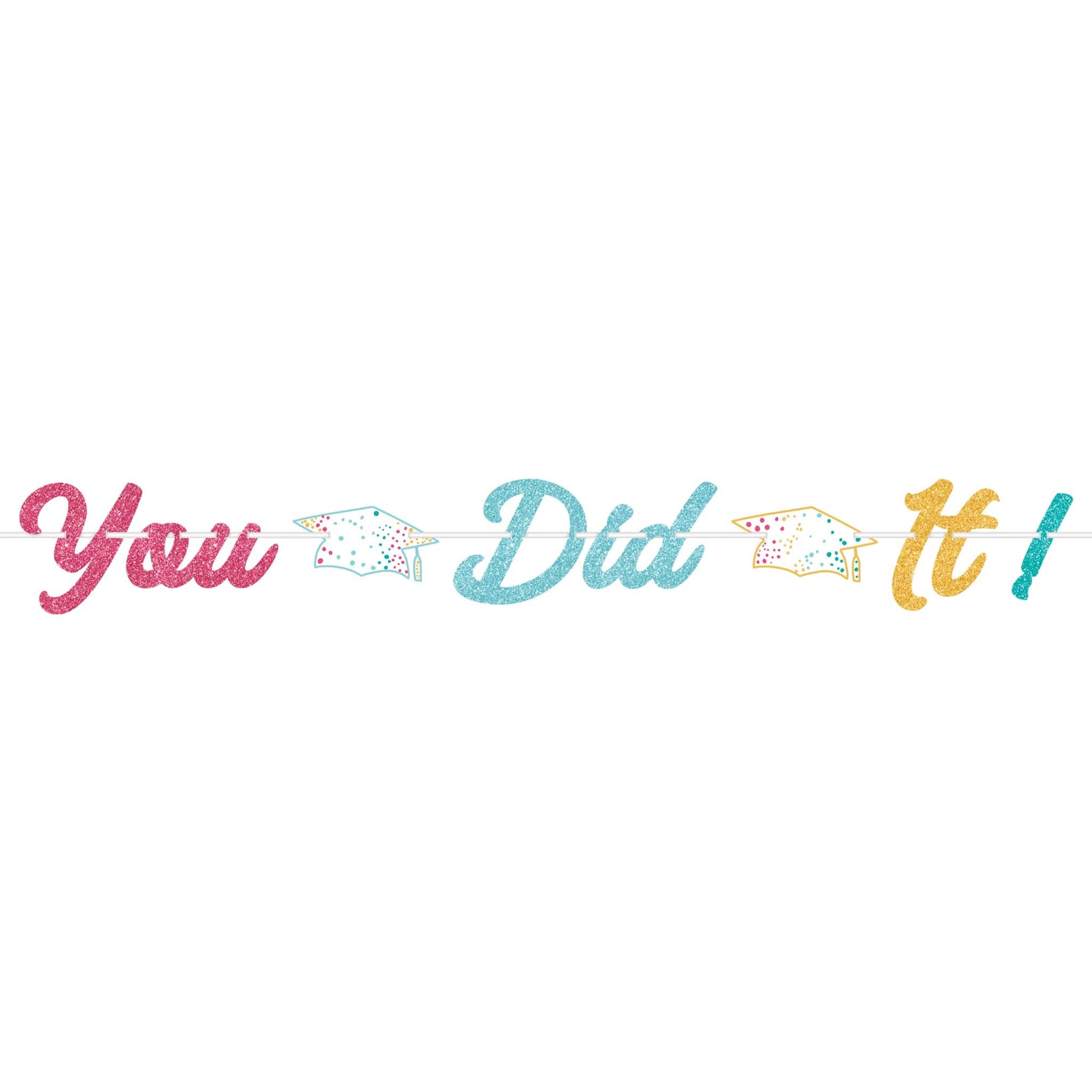 12ft. You Did It Ribbon Letter Banners, 2ct.