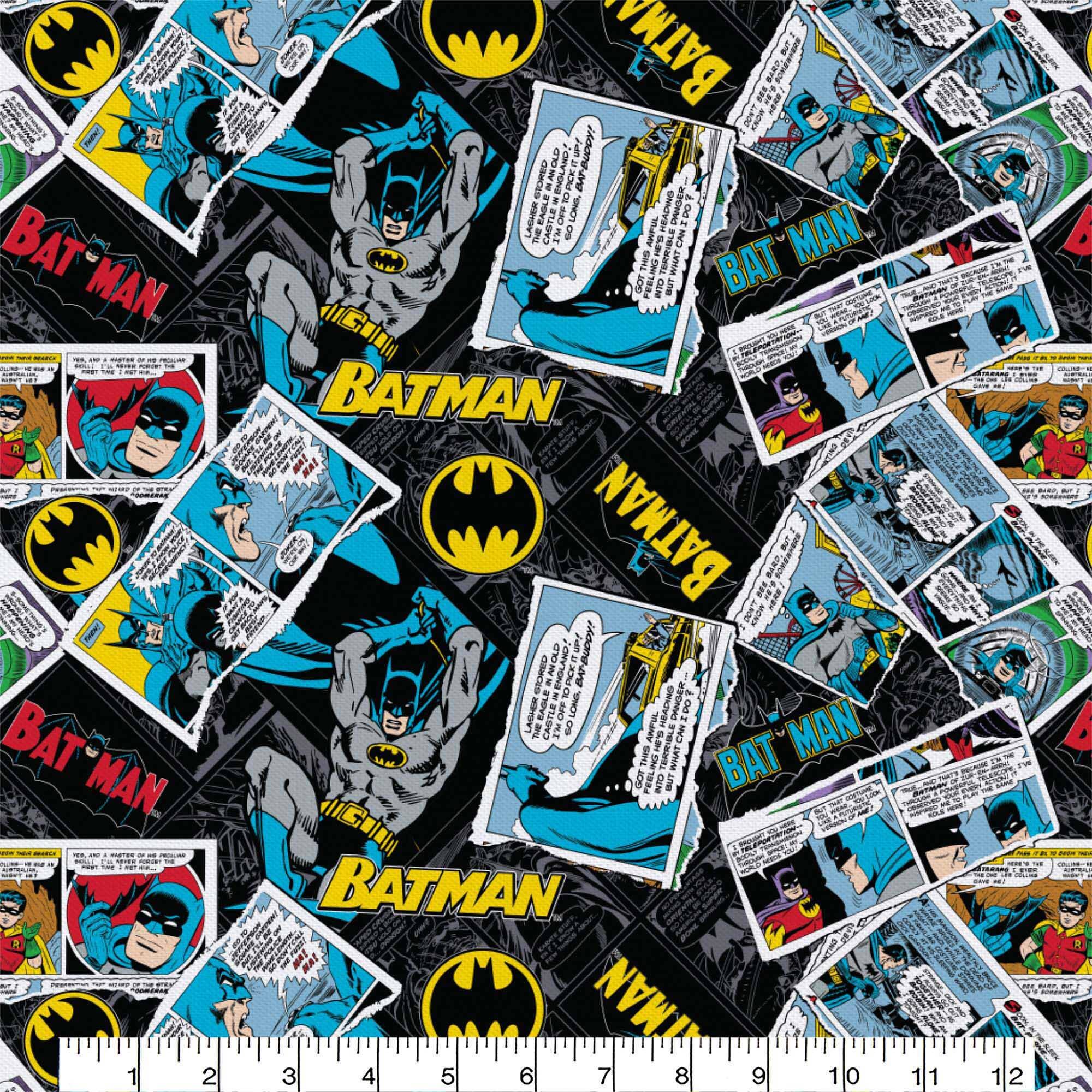 DC Comics Batman Collage Precut Cotton Fabric