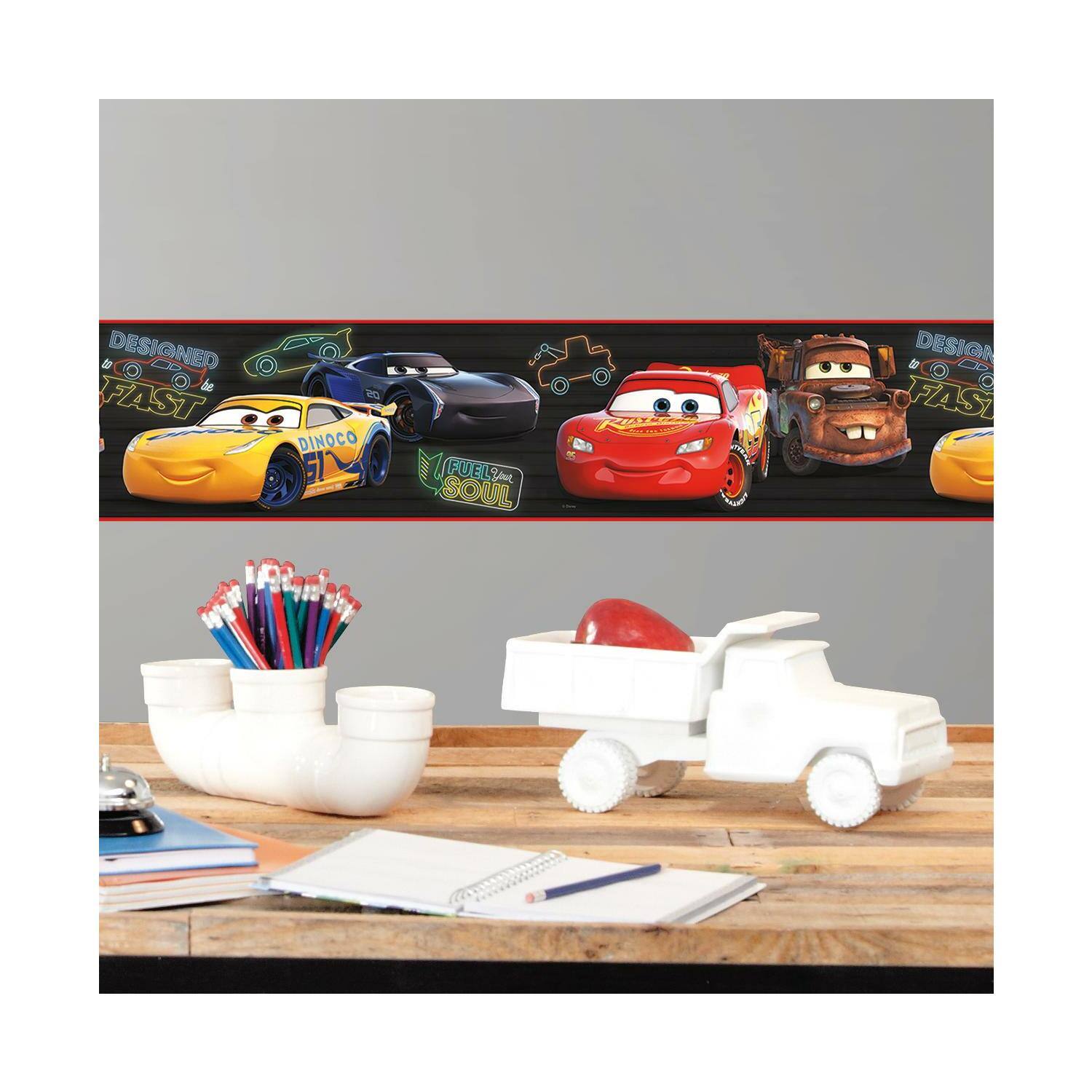 RoomMates Disney Pixar Cars Piston Cup Racing Peel &#x26; Stick Border