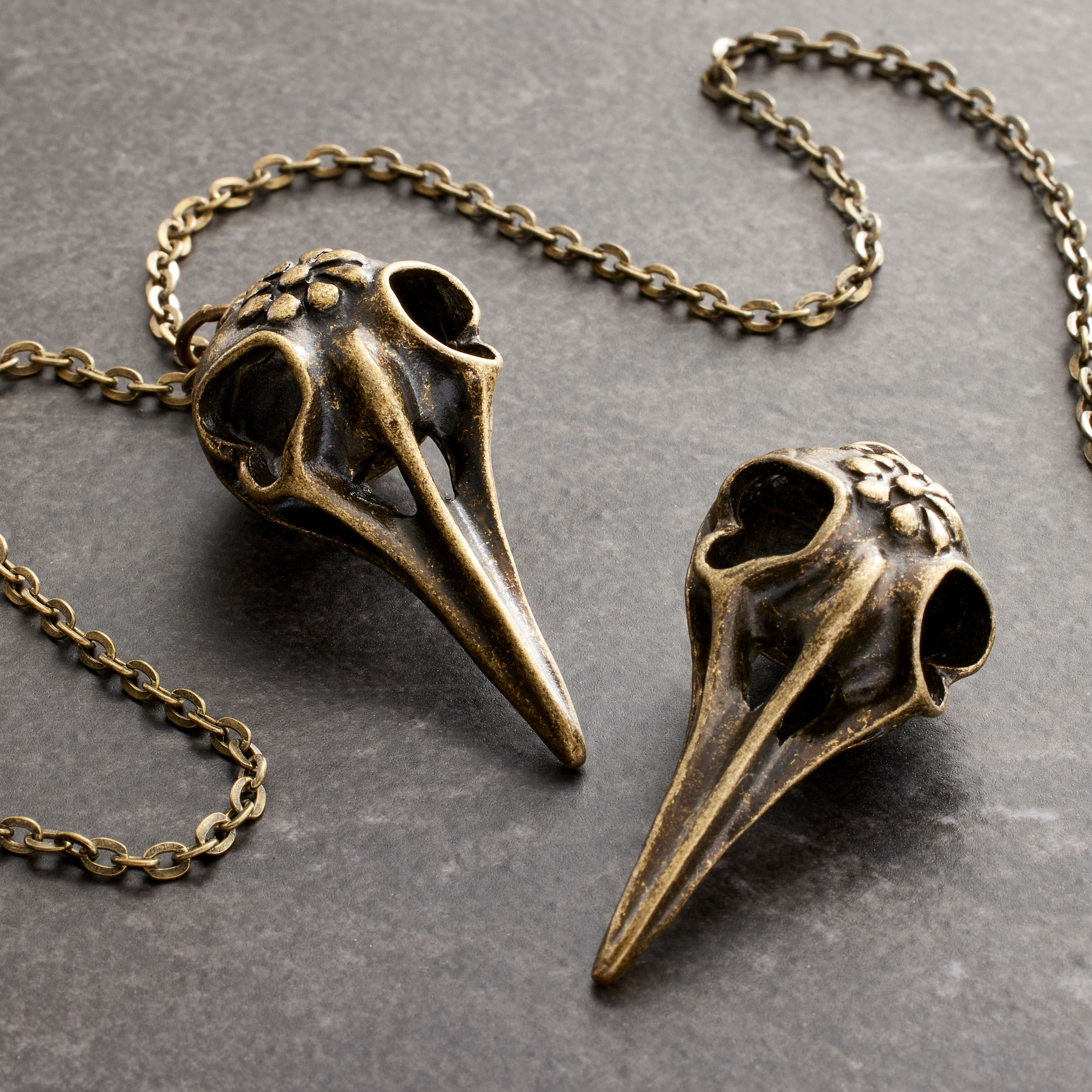Found Objects&#x2122; Bird Skull Charms by Bead Landing&#x2122;