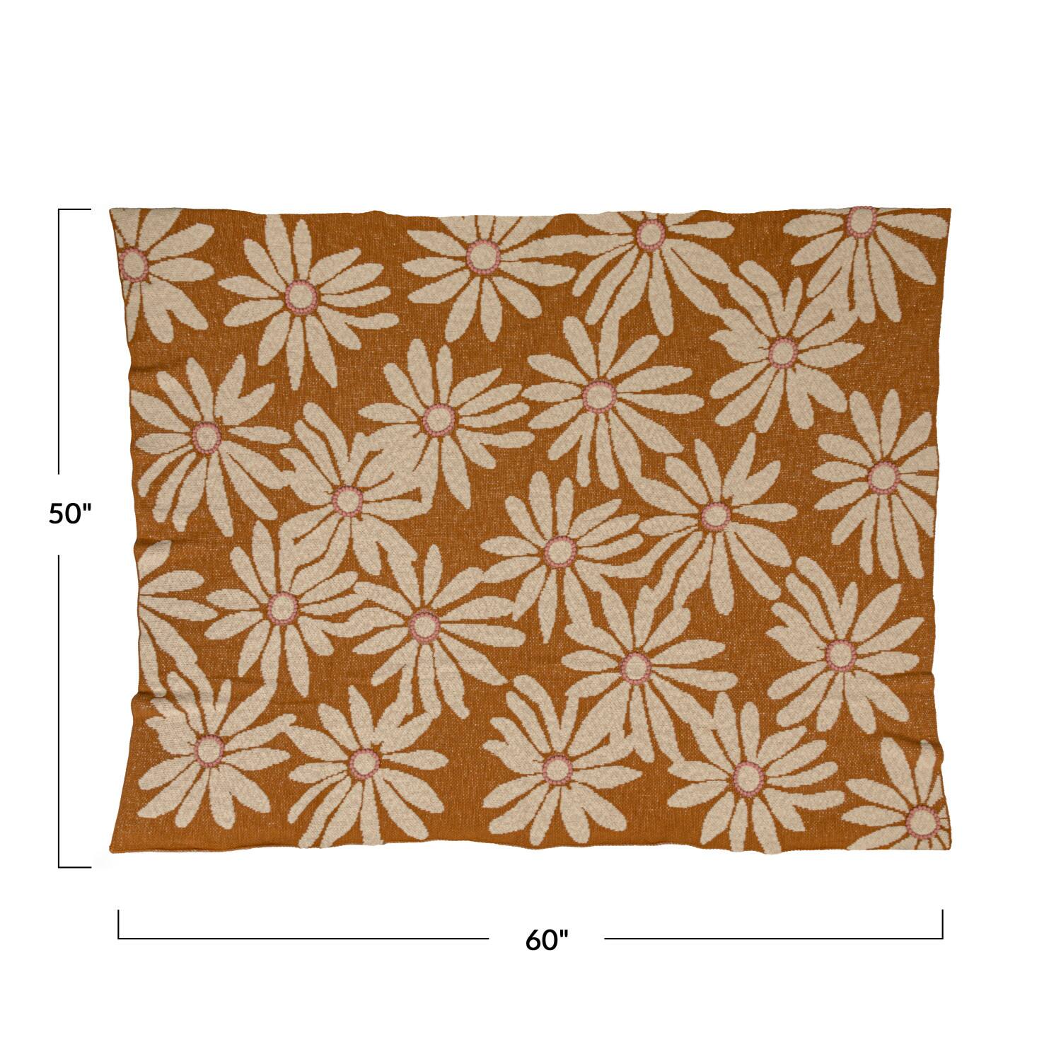 Hello Honey® Flower Prints Cotton Knit Baby Blanket