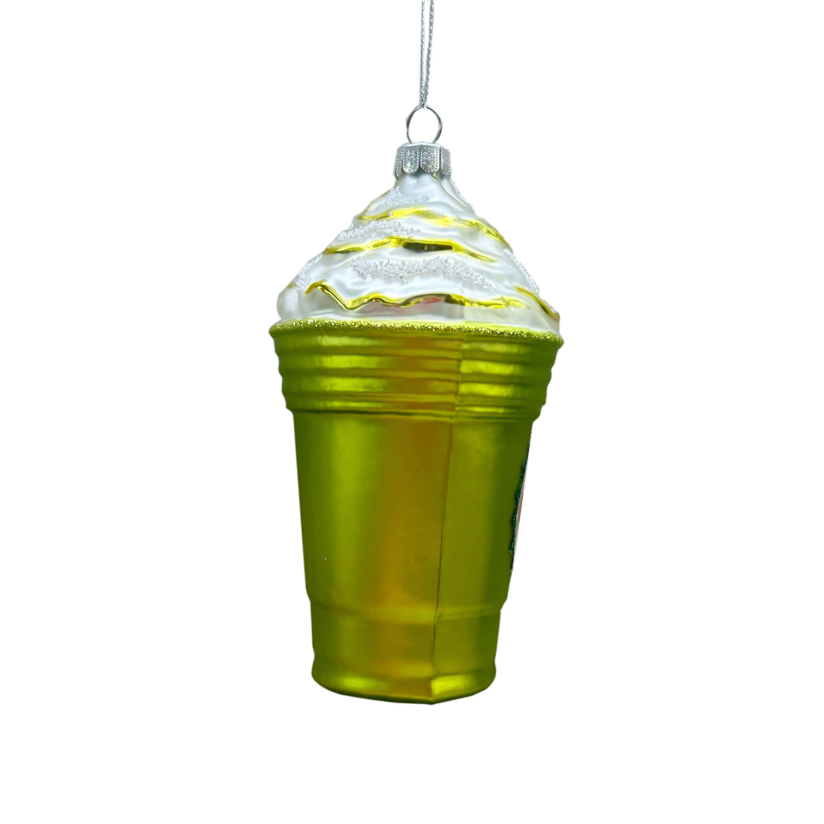 5.25" Matcha Cup Glass Ornament by Ashland®