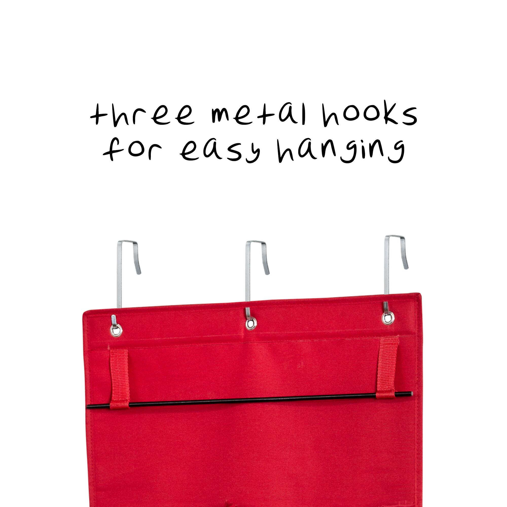 Honey Can Do Red Over-the-Door Holiday Gift Wrap Organizer