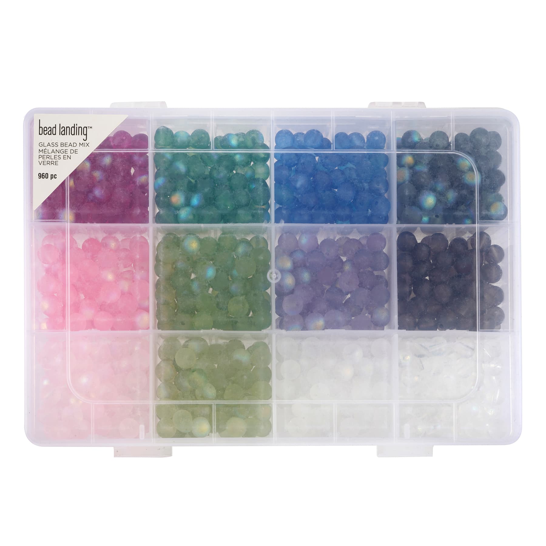 6 Packs: 960 ct. (5,760 total) Aurora Borealis Glass Bead Mix, 8mm by Bead Landing™