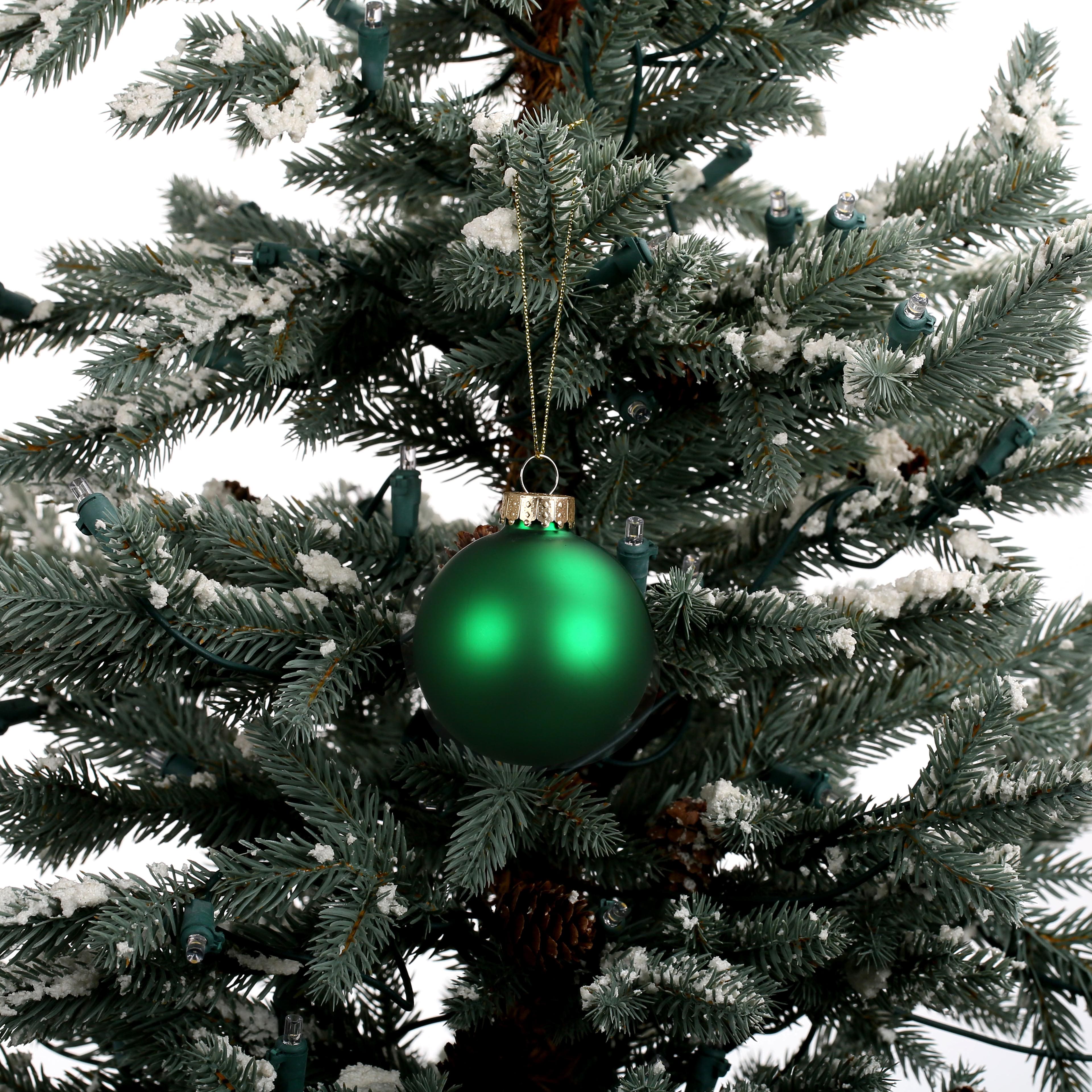 8 Pack 2.5&#x22; Matte Glass Ball Ornaments by Ashland&#xAE;