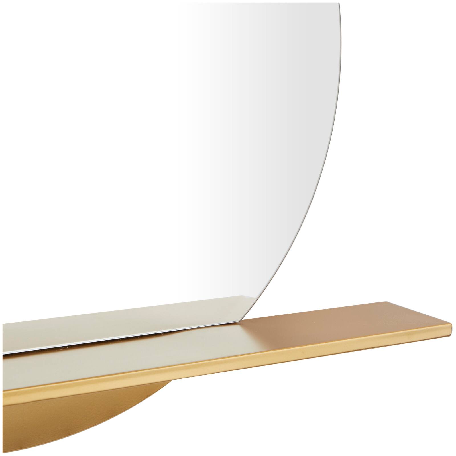 Gold Metal Glam Wall Mirror, 35&#x22; x 4&#x22; x 28&#x22;