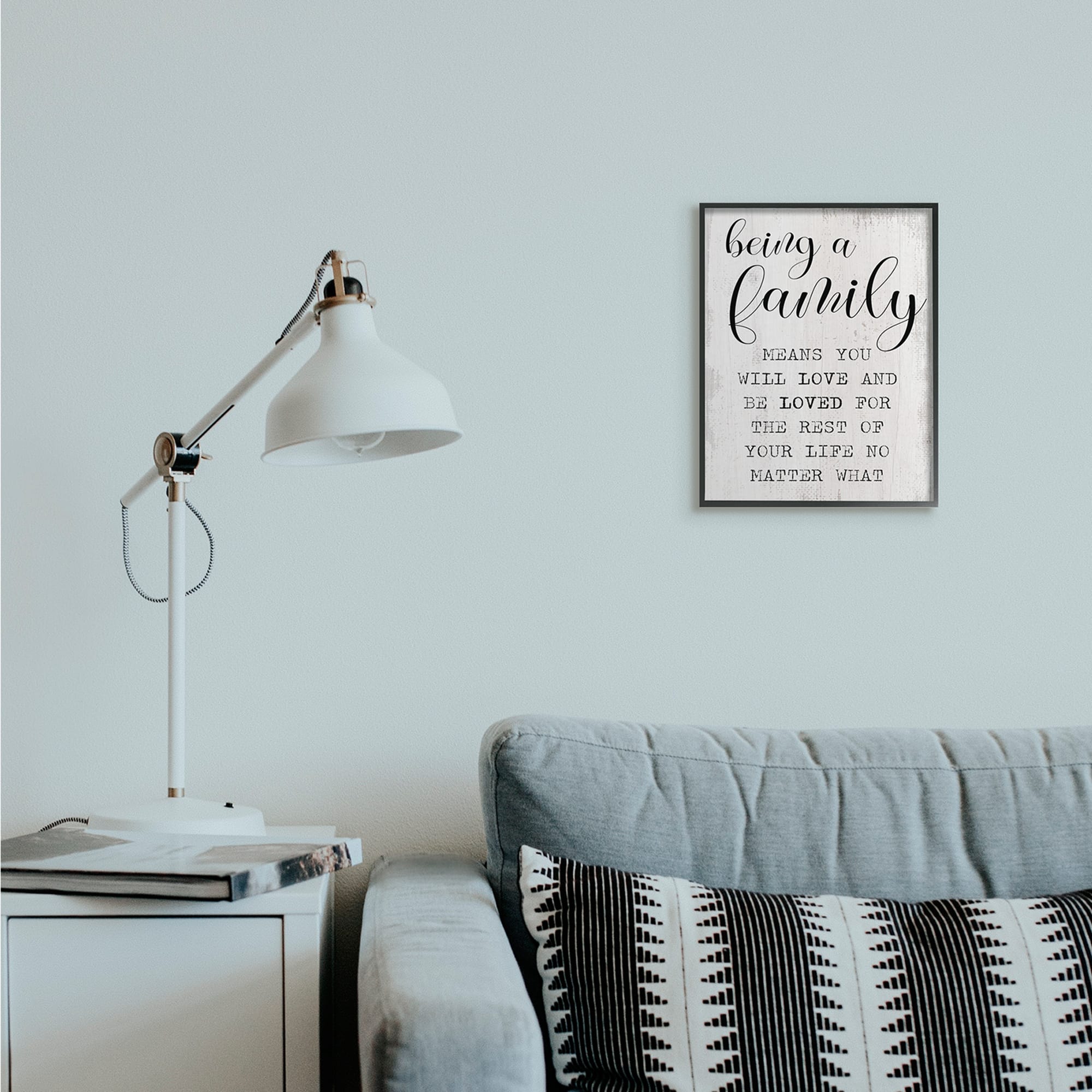 Stupell Industries Family is Being Loved Wall Accent with Black Frame