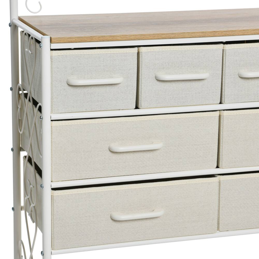 Household Essentials Victoria 8-Drawer Dresser with Shelf