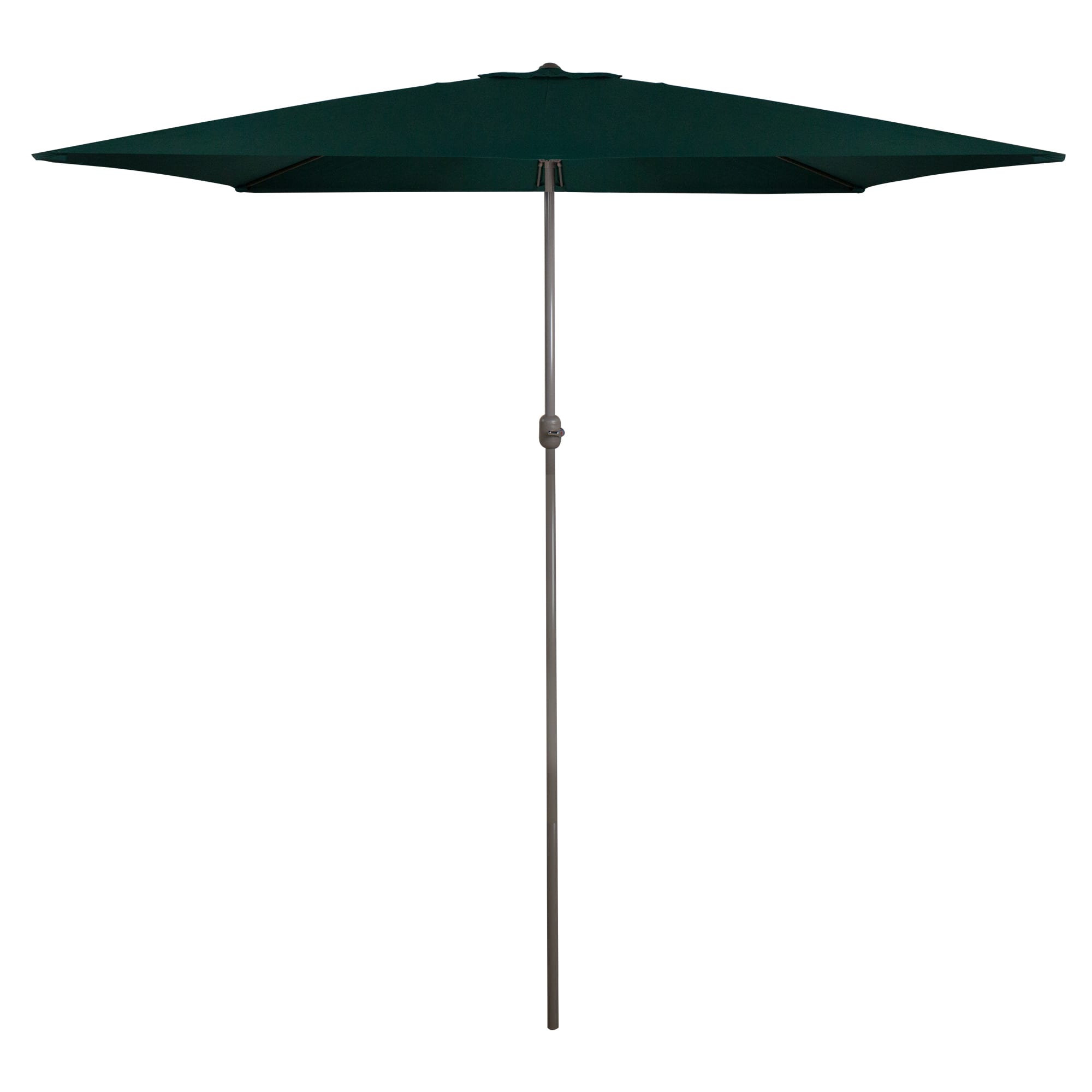 10ft. Hunter Green Patio Market Umbrella with Hand Crank