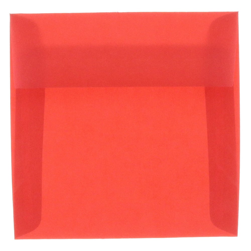JAM Paper 6.5&#x22; x 6.5&#x22; Square Translucent Vellum Envelopes, 25ct.