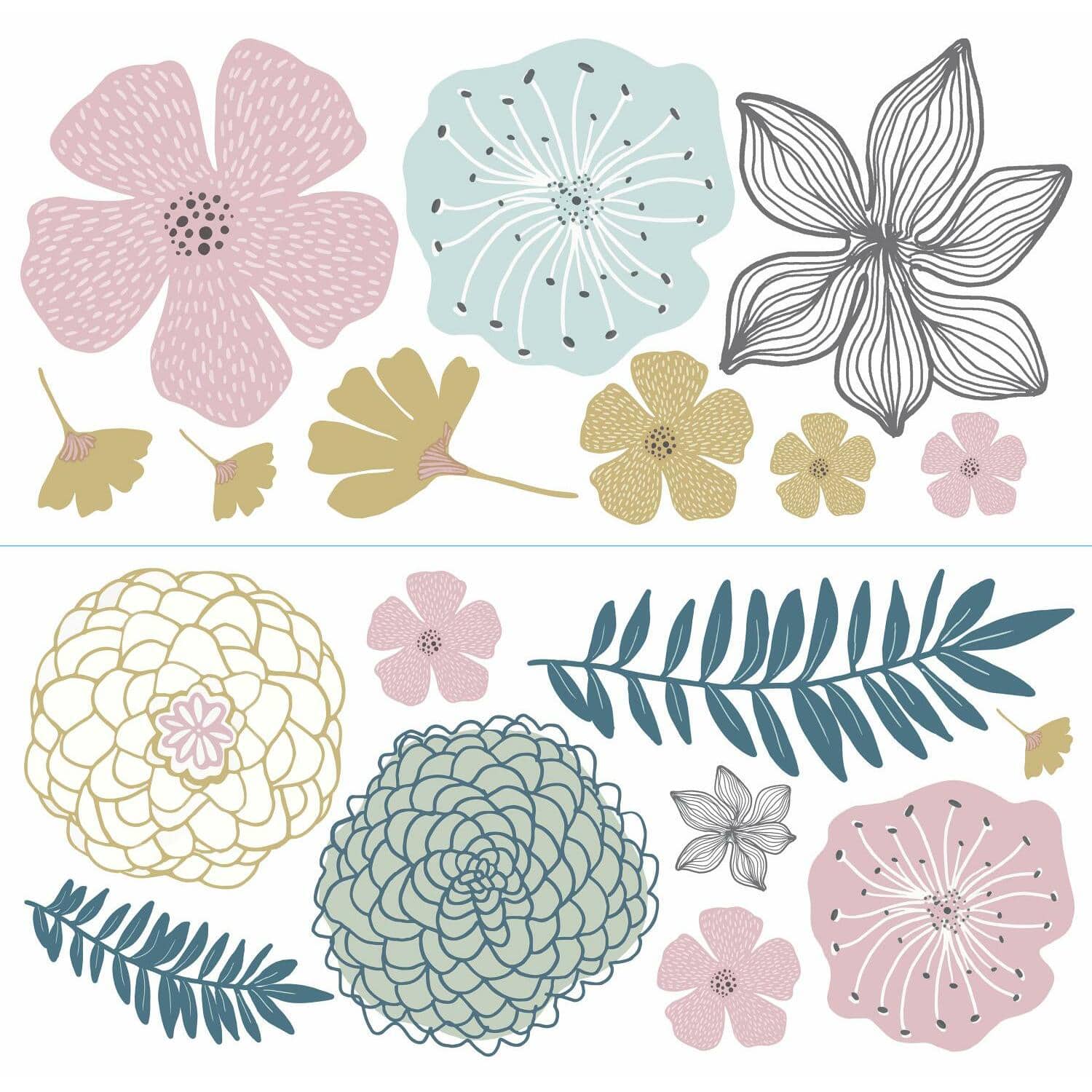 RoomMates Perennial Blooms Peel &#x26; Stick Giant Wall Decals