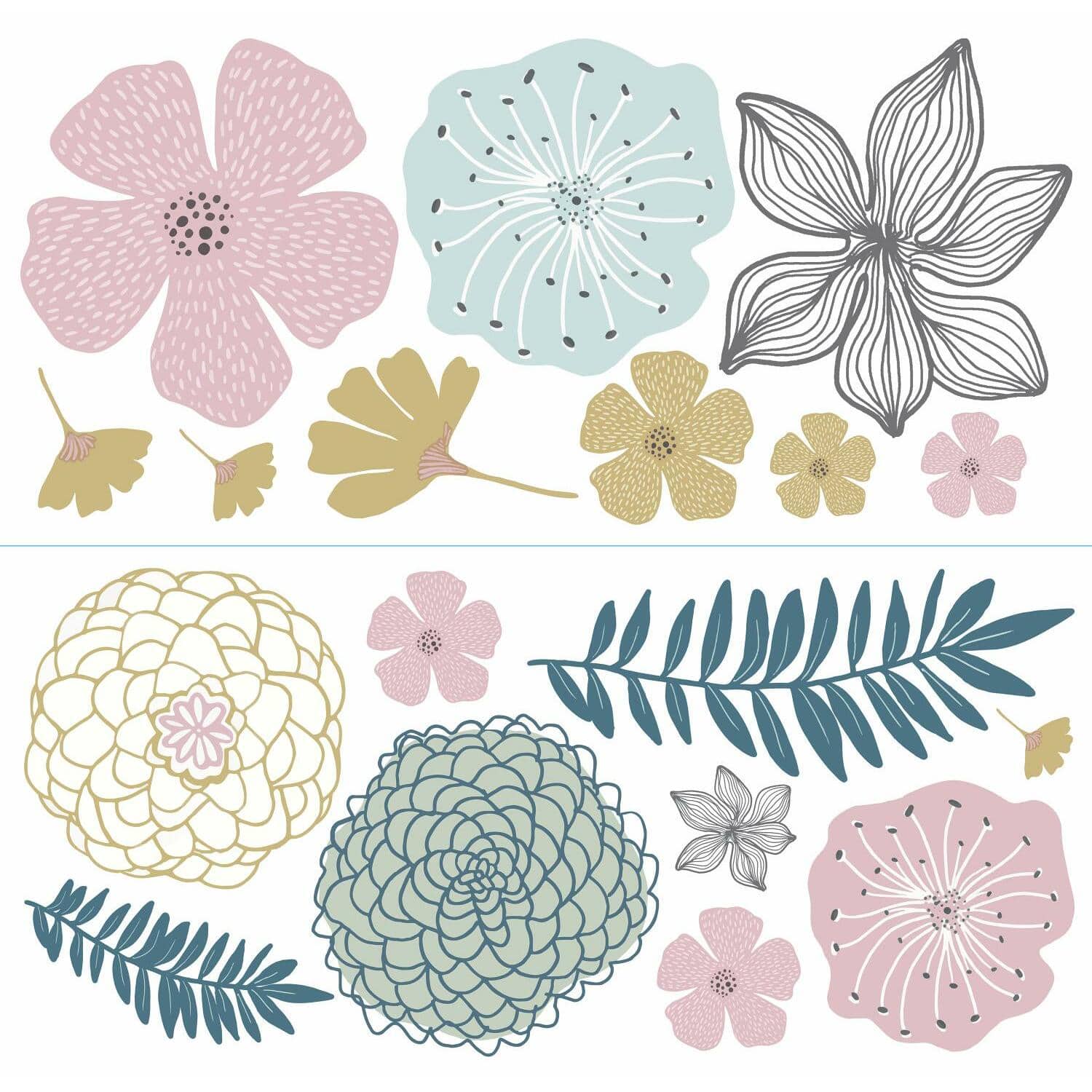 RoomMates Perennial Blooms Peel & Stick Giant Wall Decals