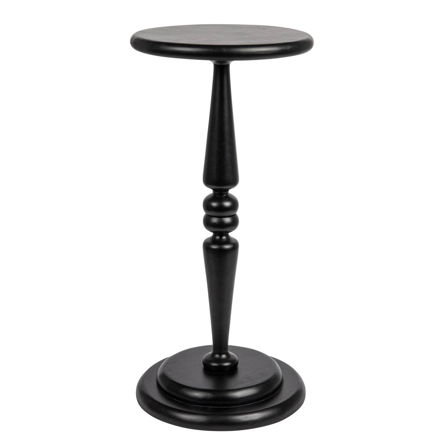 Hello Honey® 25" Black Bishop Pedestal Cocktail Side Table