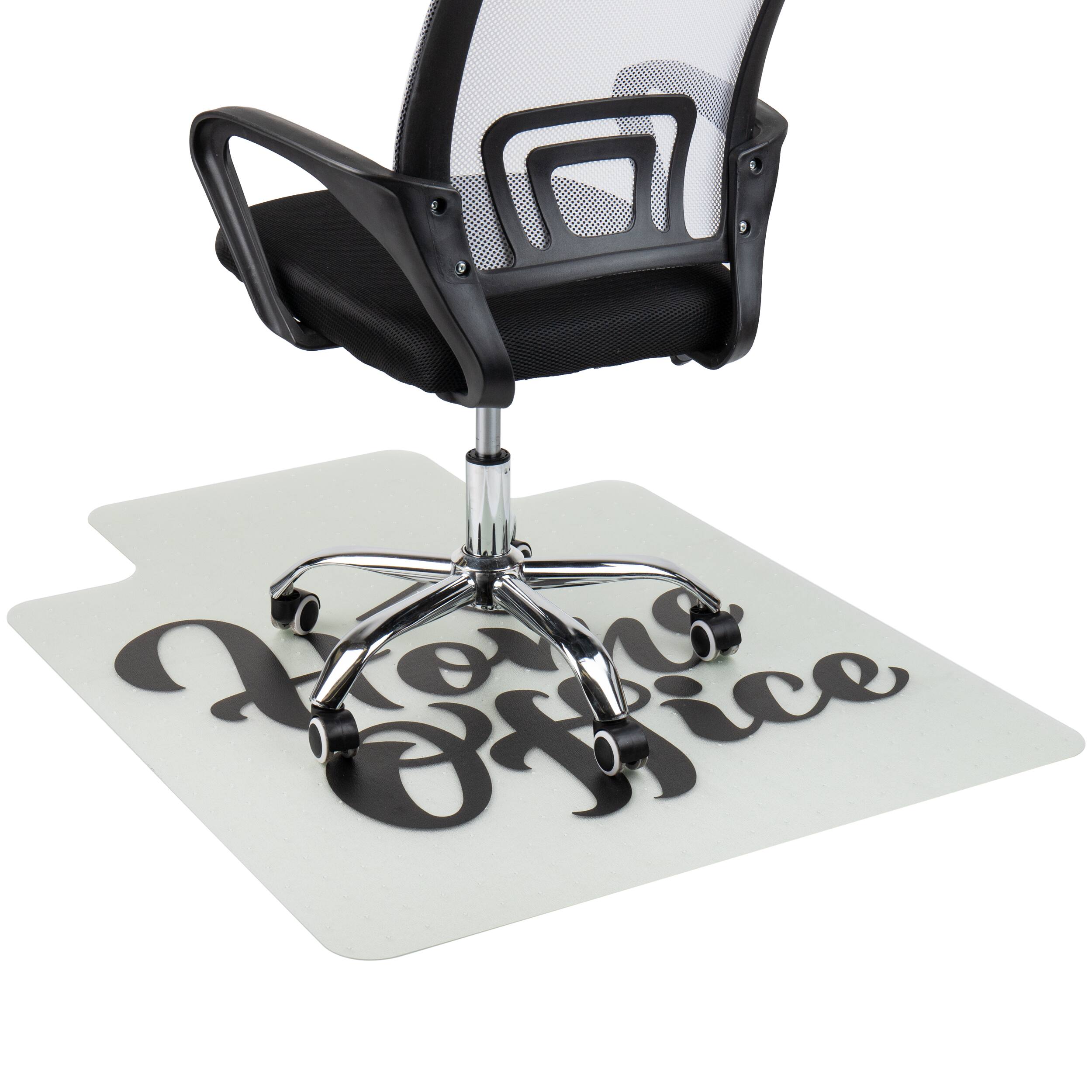 Tappetino Per Sedia Da Ufficio Mind Reader - Antiscivolo, 48x36 Cm, PVC Nero - Foto 3