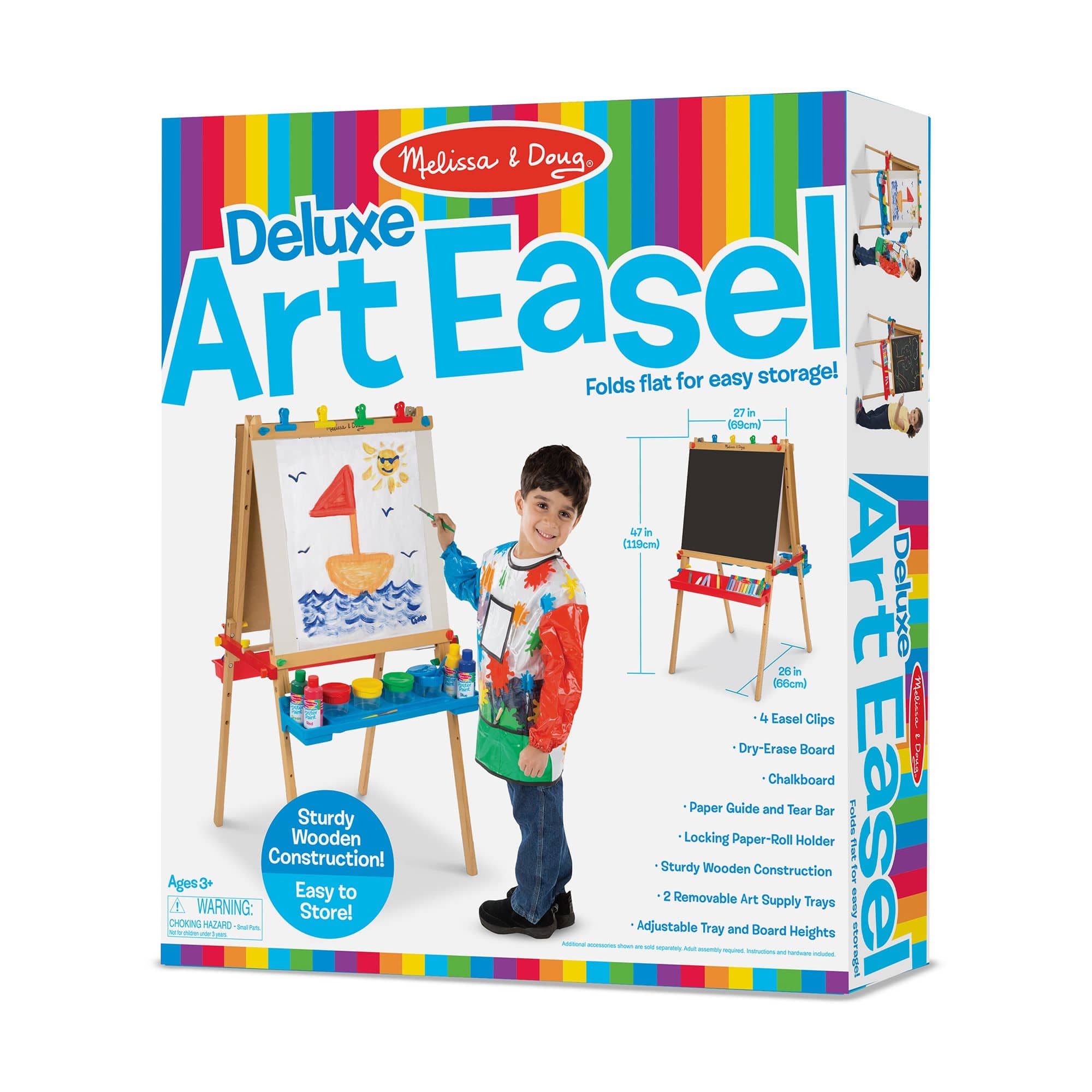 Easels & Art Supplies  Kids Melissa & Doug Deluxe Wooden Standing Art Easel  - Casa del Baccala