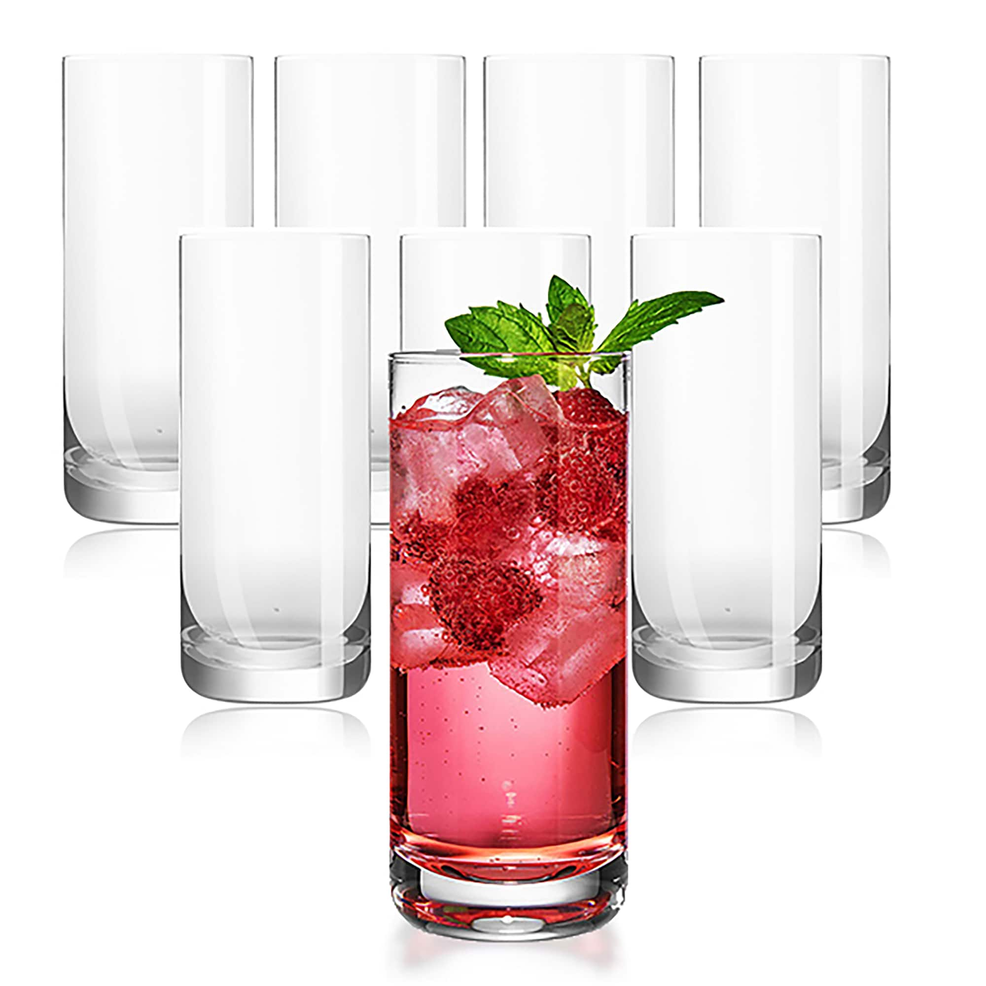 JoyJolt&#xAE; 14oz. Stella Crystal Highball Glasses, 8ct.