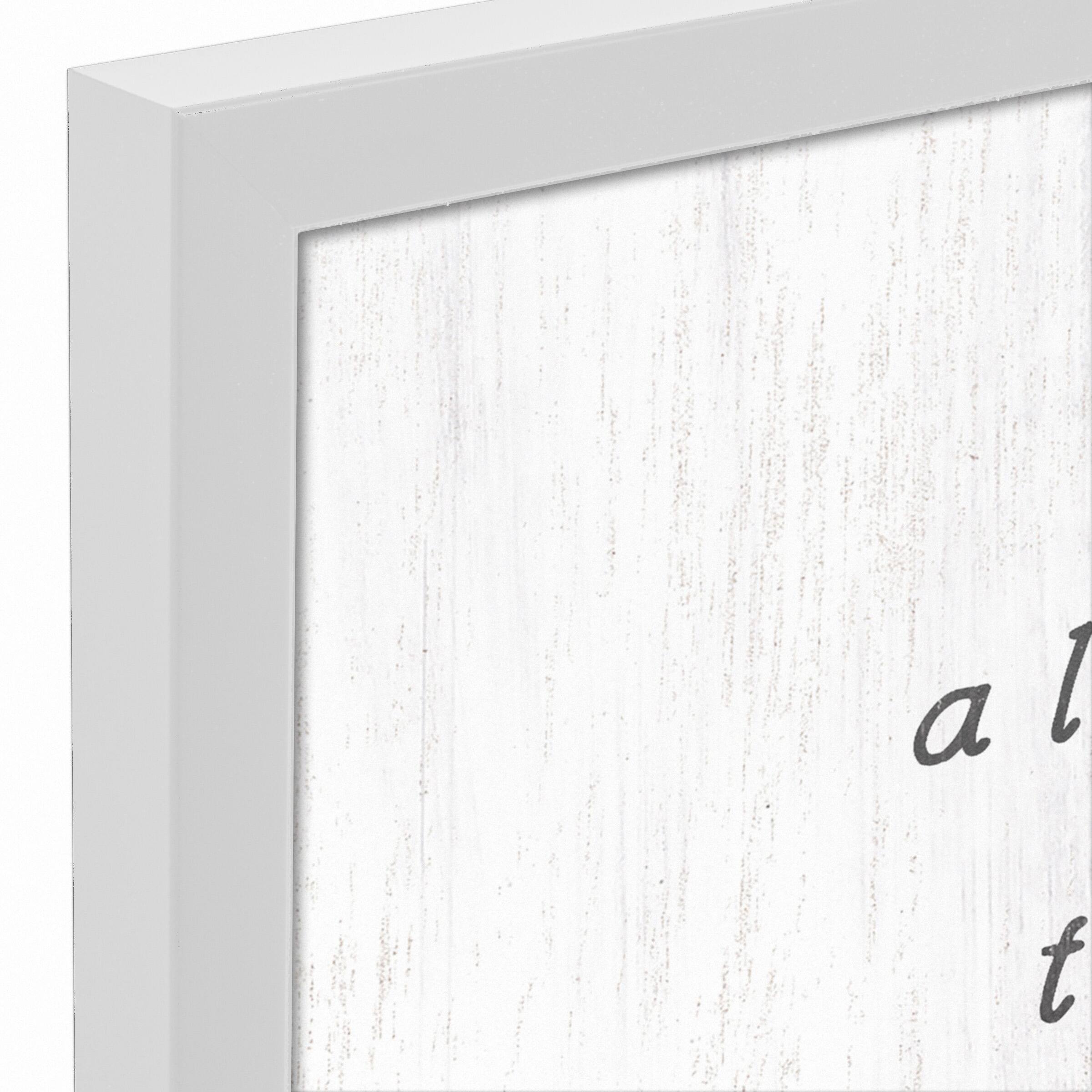 All Good Things Come from Gratitude White Framed Canvas