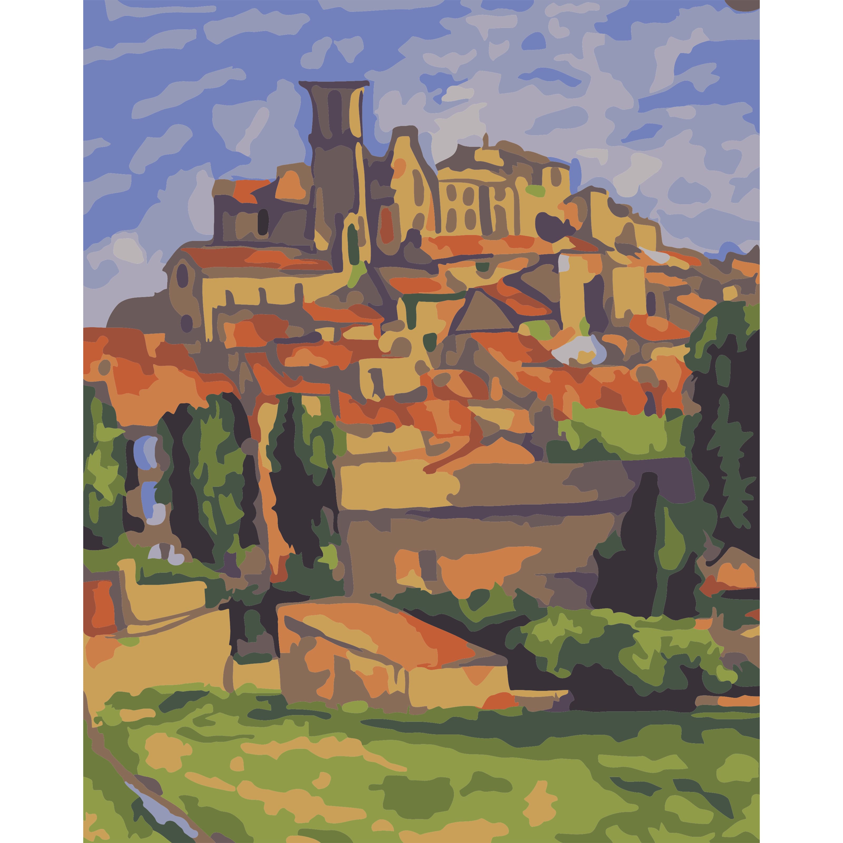 8" x 10" Cézanne Gardanne Paint-by-Number Kit by Artist's Loft®