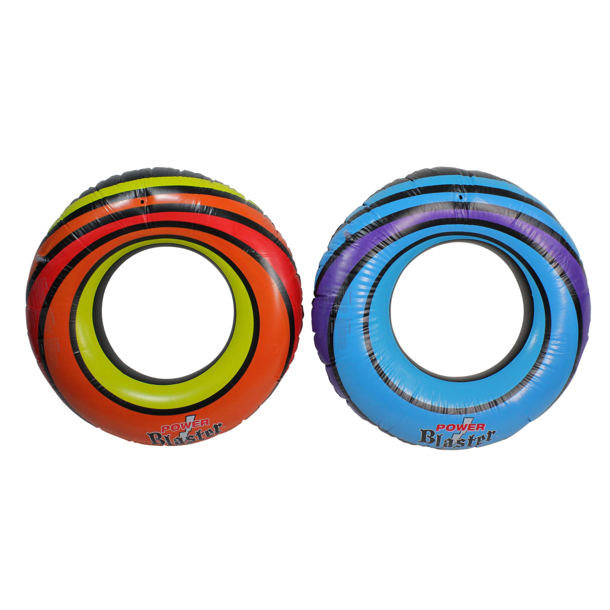 40&#x22; Blue &#x26; Orange Inflatable Power Blaster Inner Tube Set