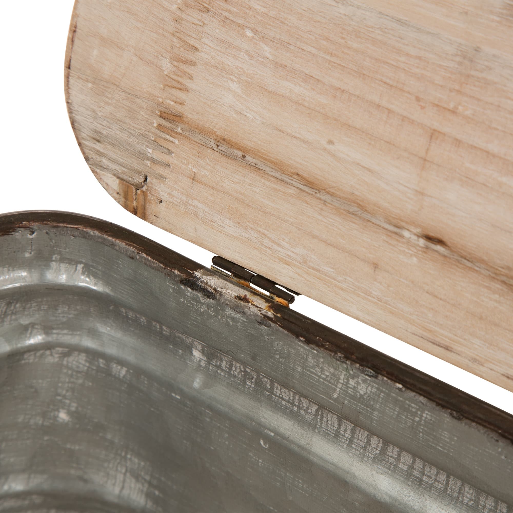 Glitzhome&#xAE; Galvanized Wood Storage Chest Set