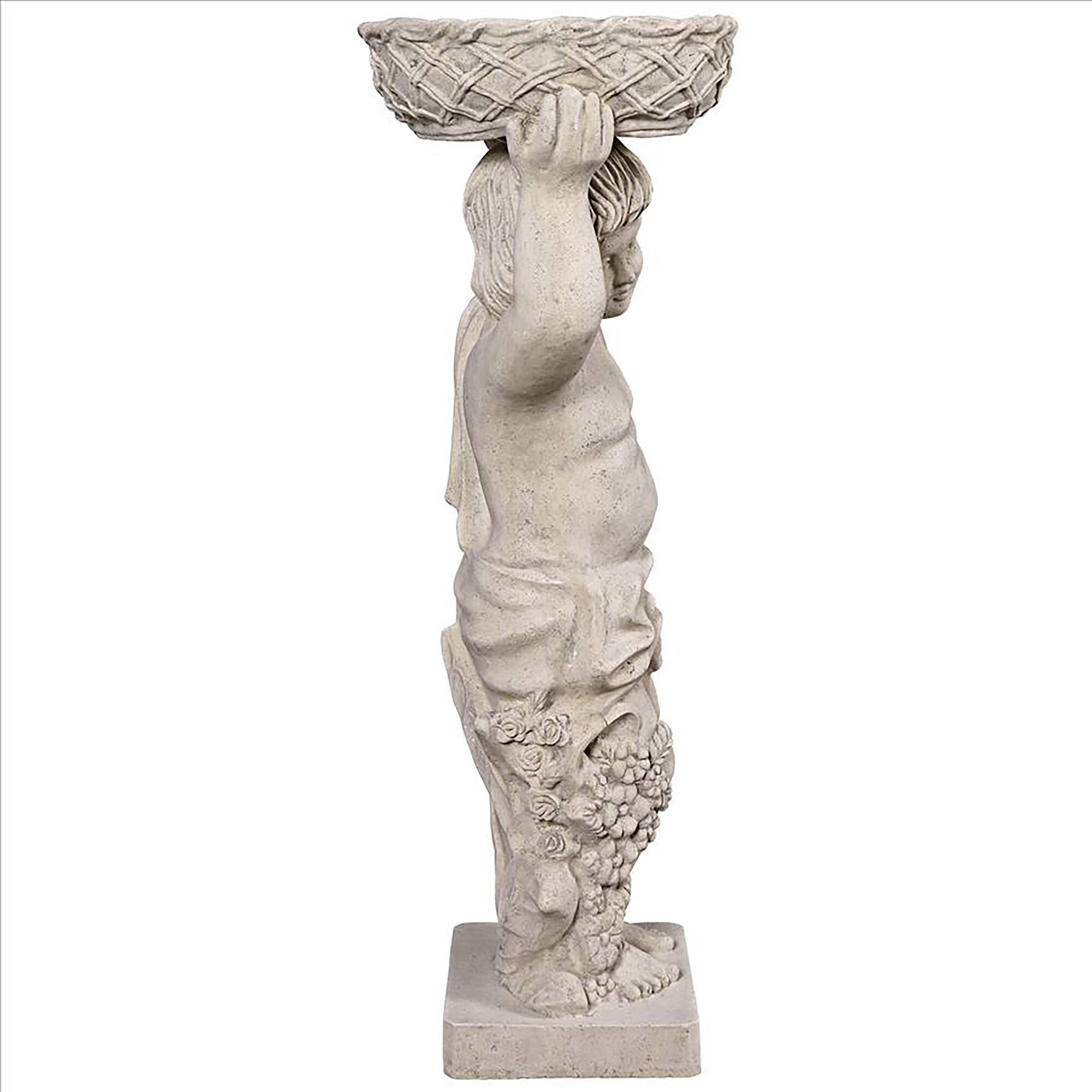 Design Toscano 41&#x22; Bacchus Right Young Bacchus with Basket Planter Garden Statue