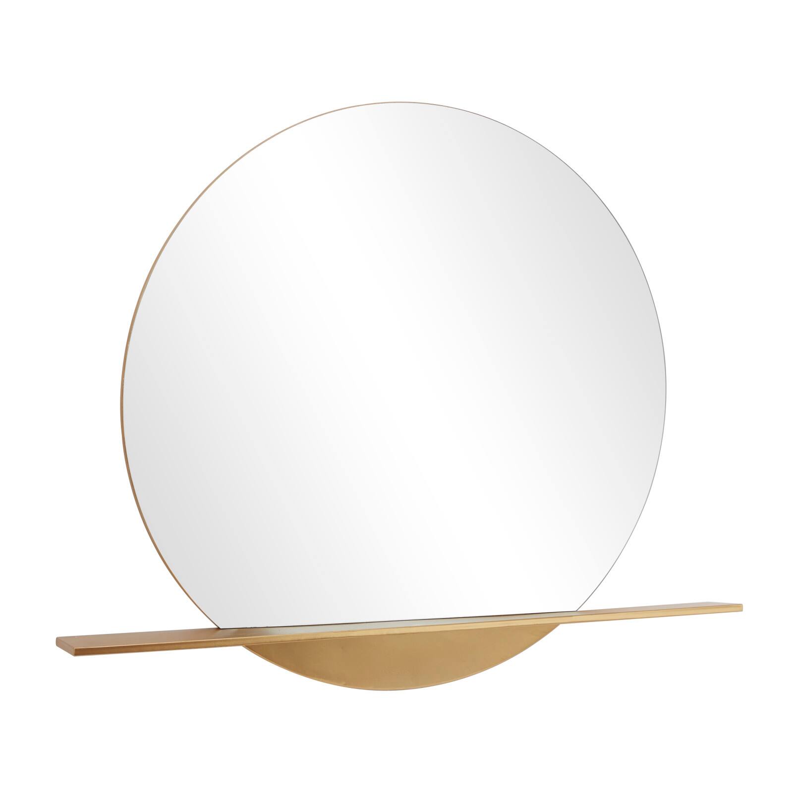 Gold Metal Glam Wall Mirror, 44&#x22; x 4&#x22; x 36&#x22;