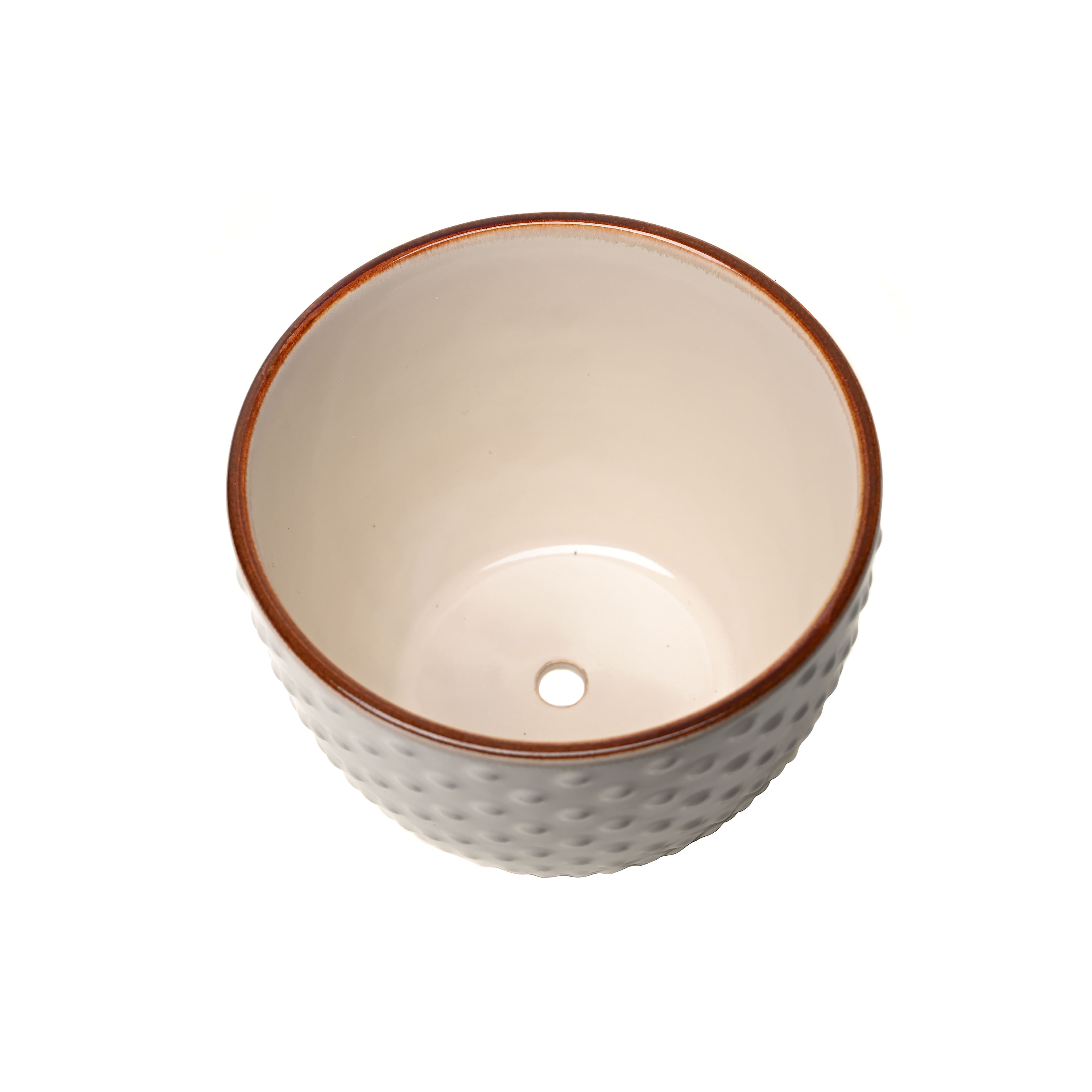 8&#x22; Beige Hobnail Ceramic Plant Pot by Ashland&#xAE;
