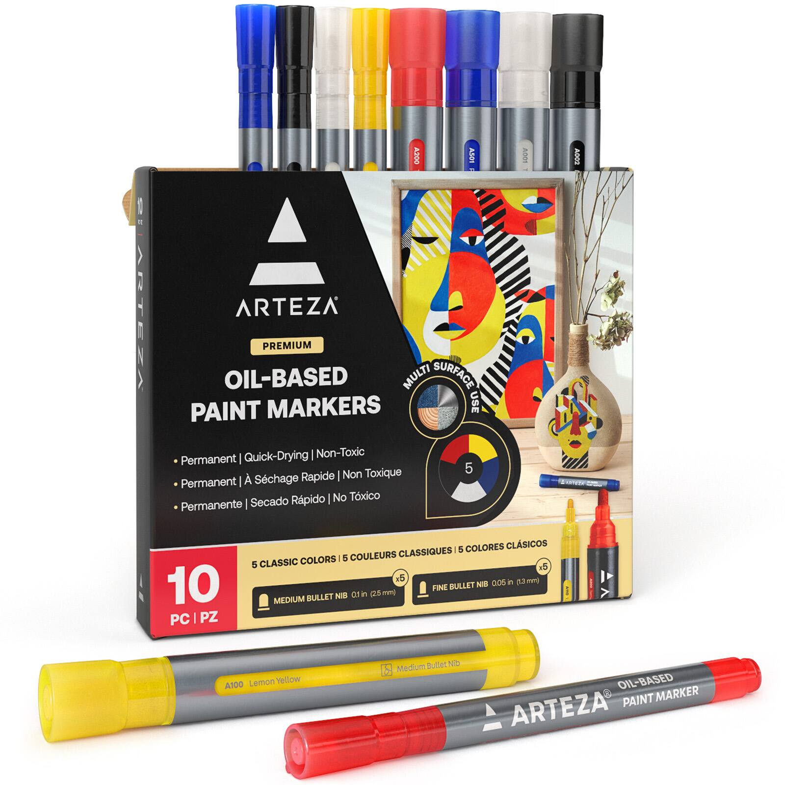 Arteza&#xAE; Core Colors Oil-Based Paint Marker Set