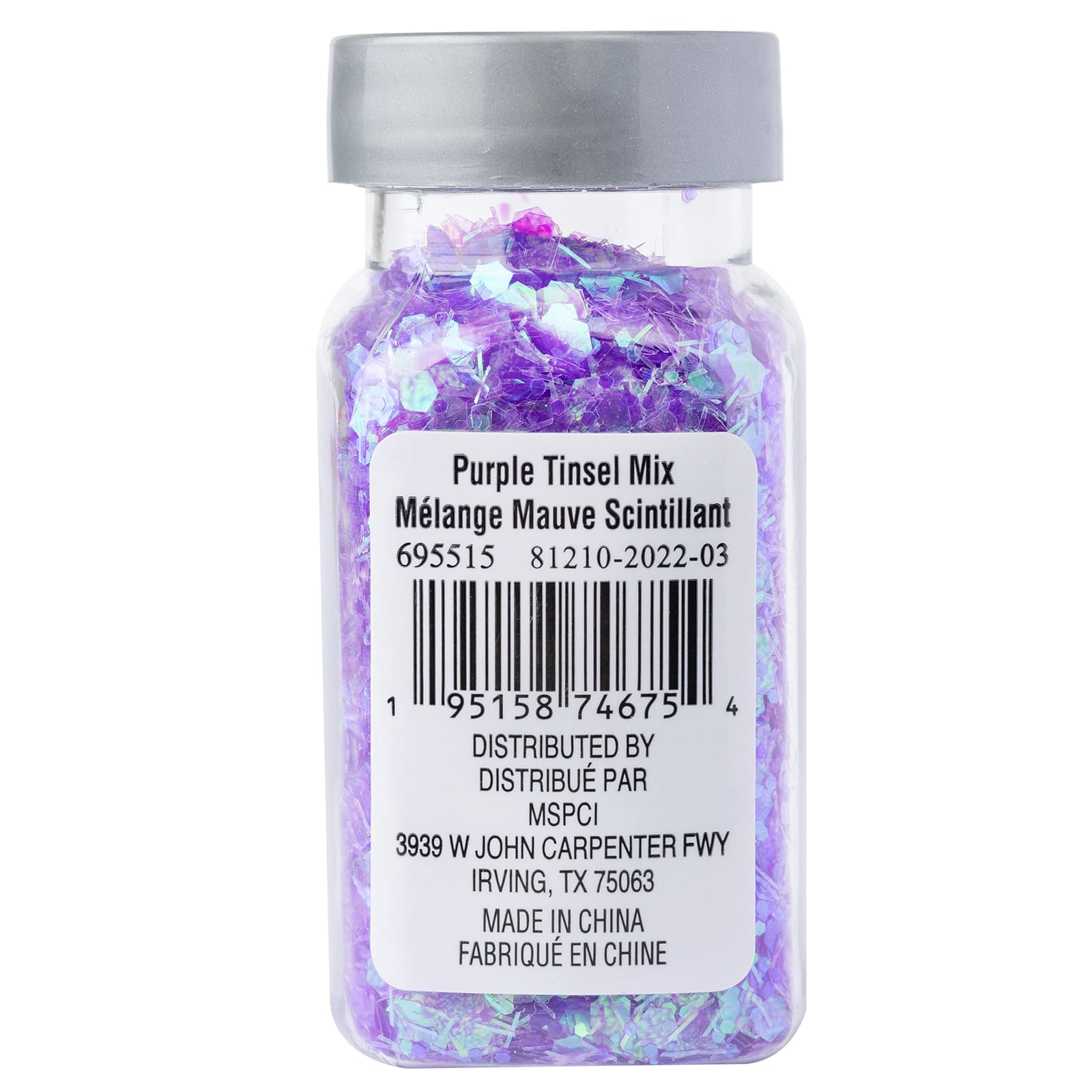 Purple Mixed Shape Tinsel Specialty Polyester Glitter by Recollections&#x2122;