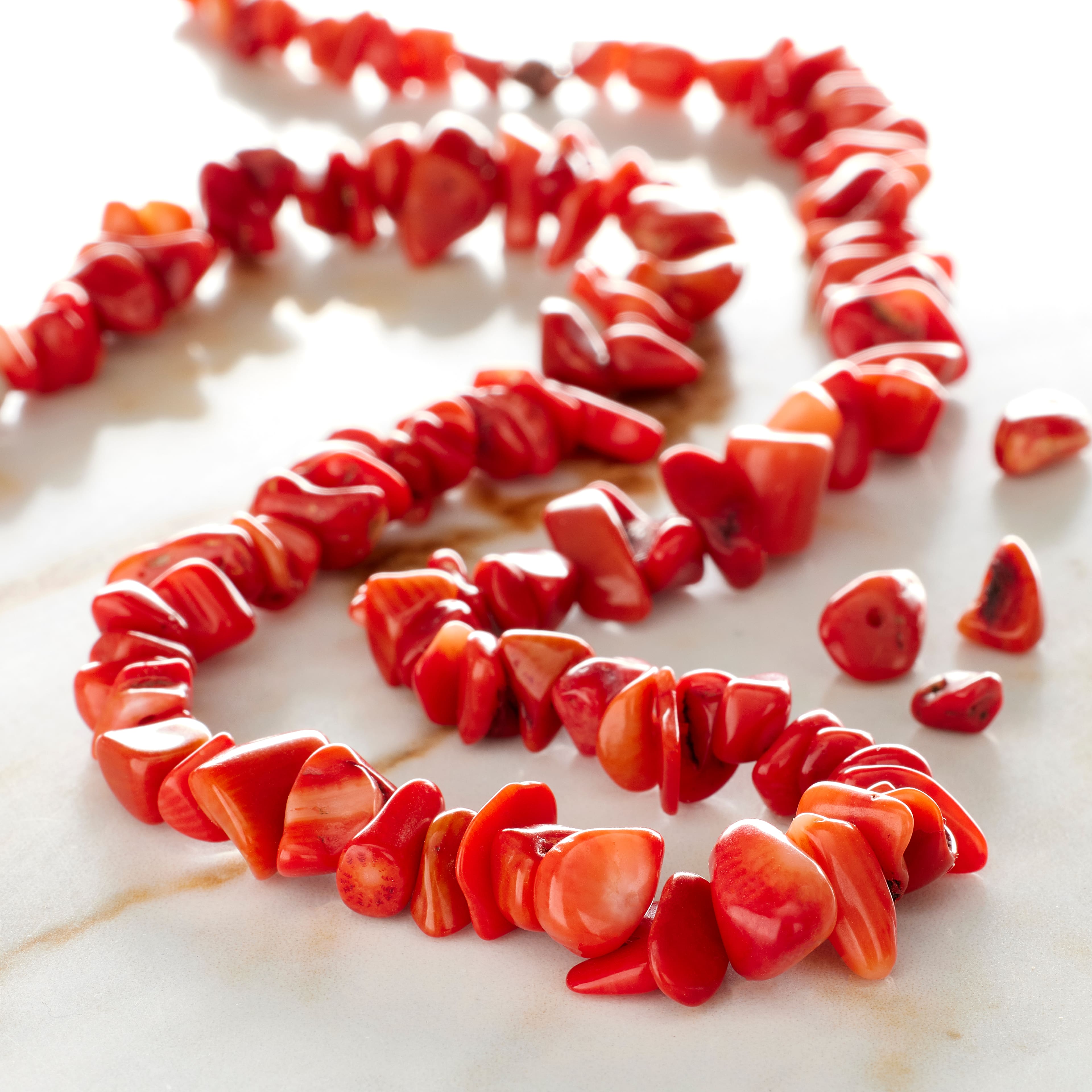 Red Dyed Bamboo Coral Chip Beads by Bead Landing&#x2122;