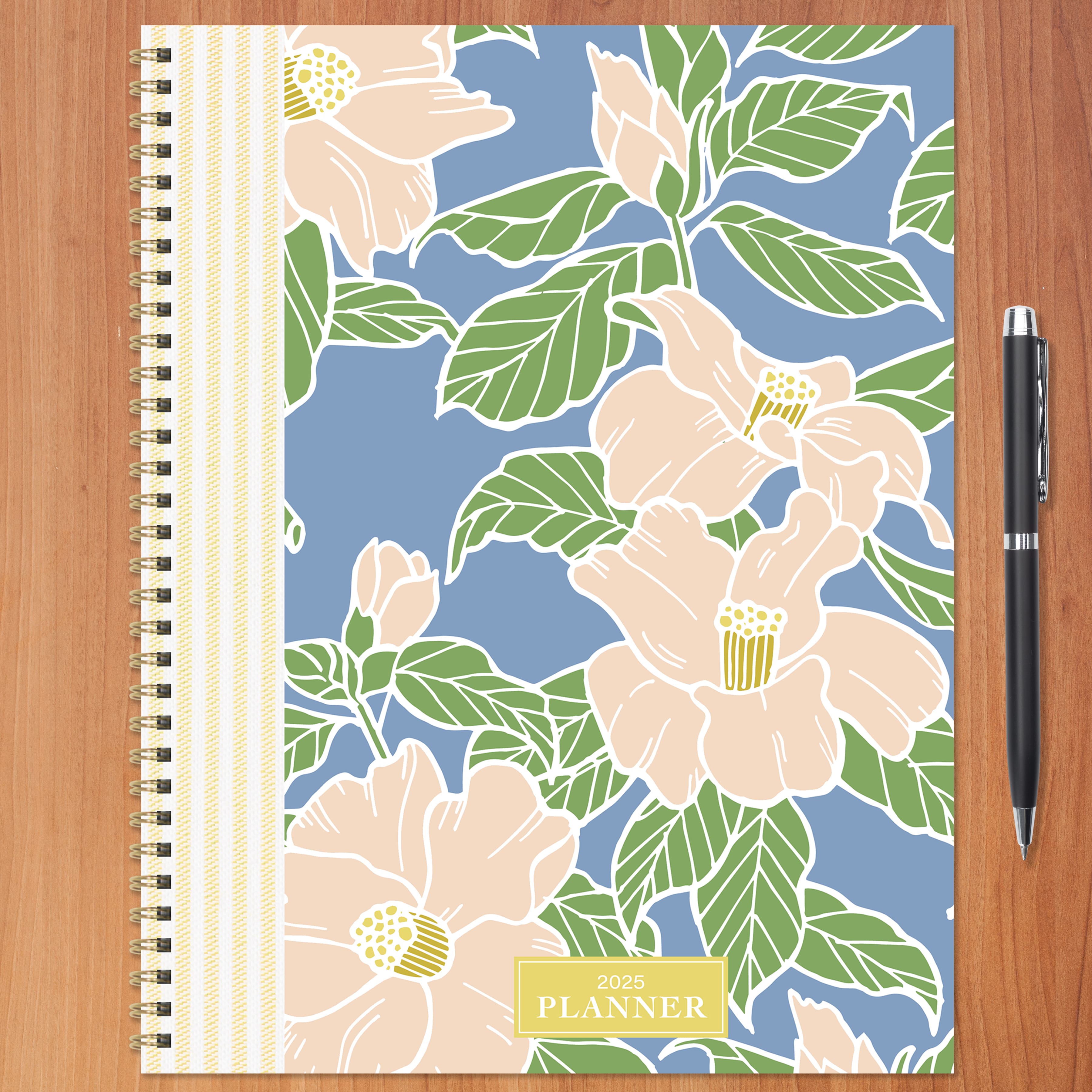 TF Publishing 2025 Large Gardenia Weekly Monthly Spiral Planner