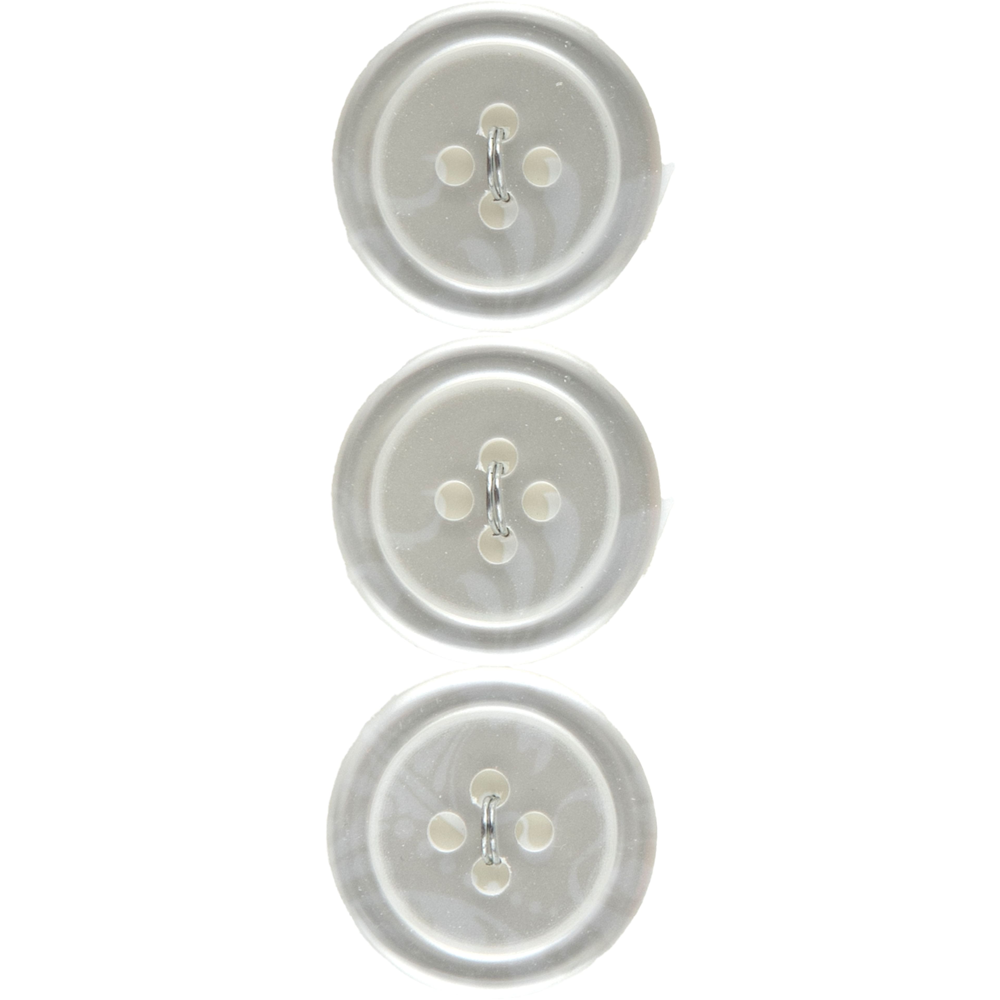 LaMode 3/4&#x22; Translucent 4-Hole Buttons, 3ct.