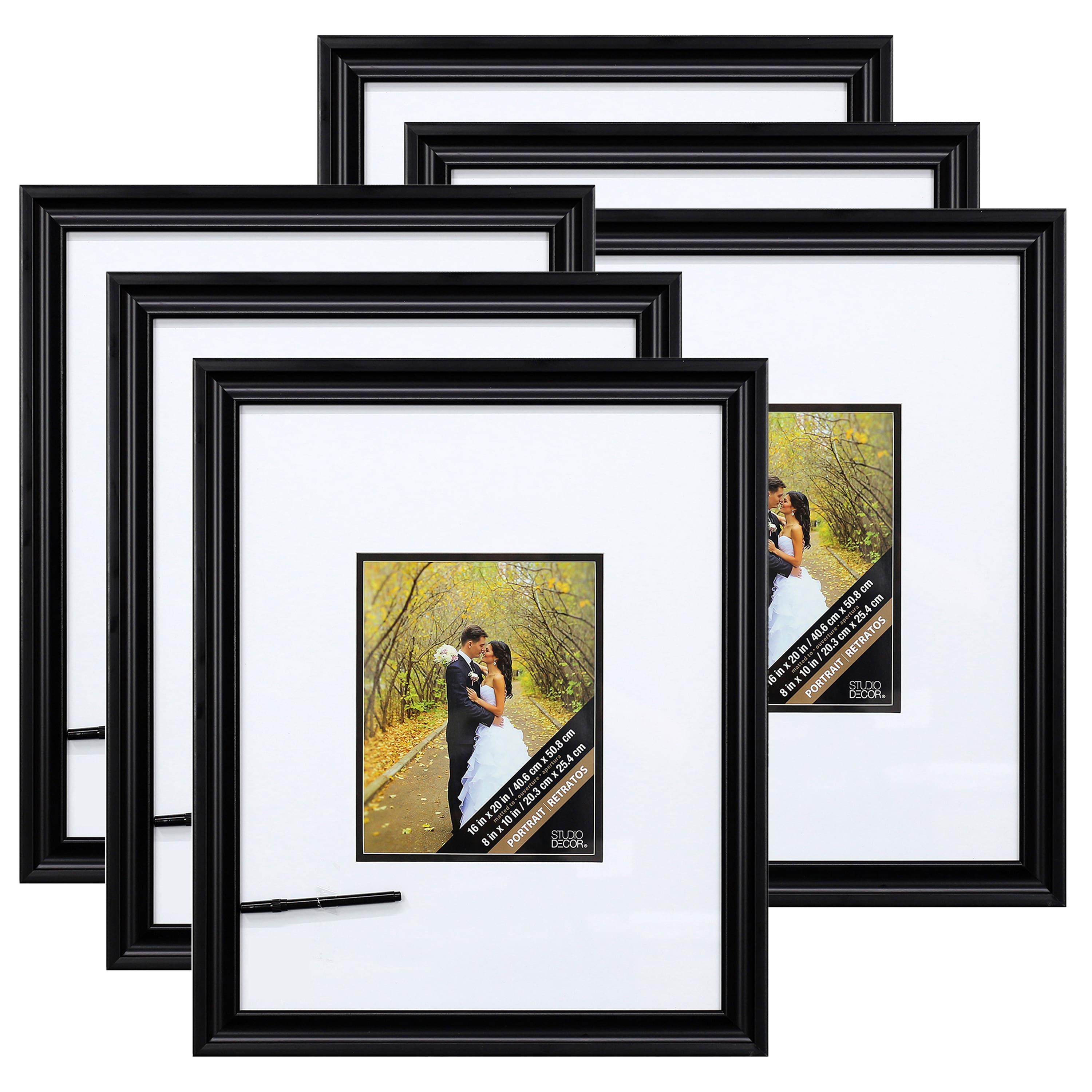 6 Pack: Black 8&#x22; x 10&#x22; Signature Frame with Mat by Studio D&#xE9;cor&#xAE;