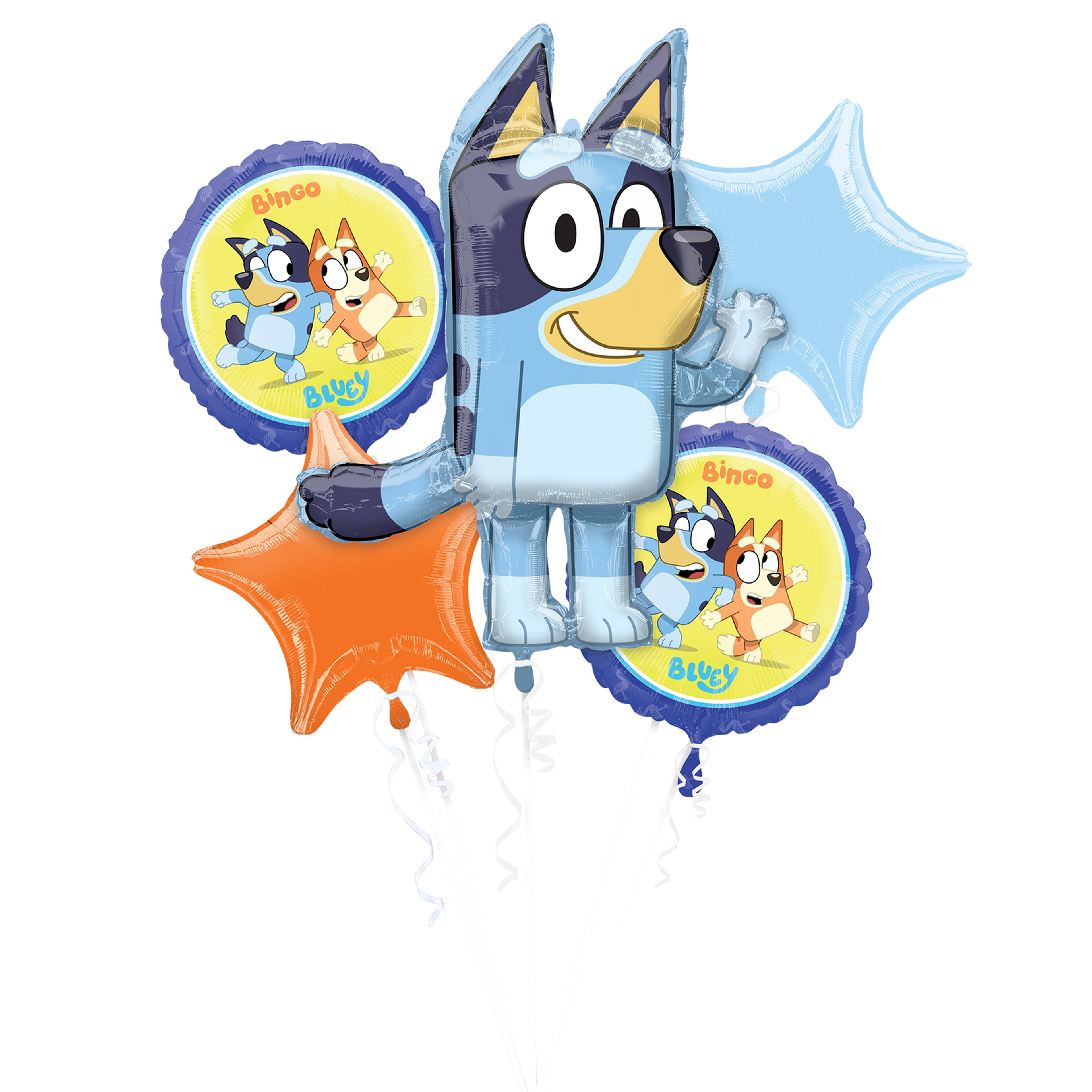 Bluey 5-Piece Foil Balloon Bouquet