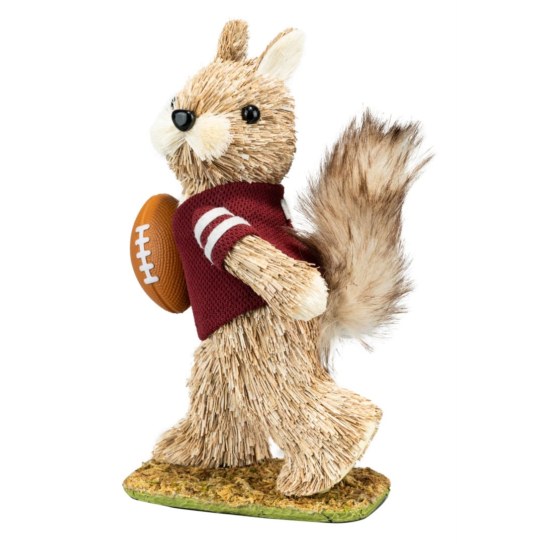 8.25&#x22; Standing Squirrel with Football Natural D&#xE9;cor by Ashland&#xAE;