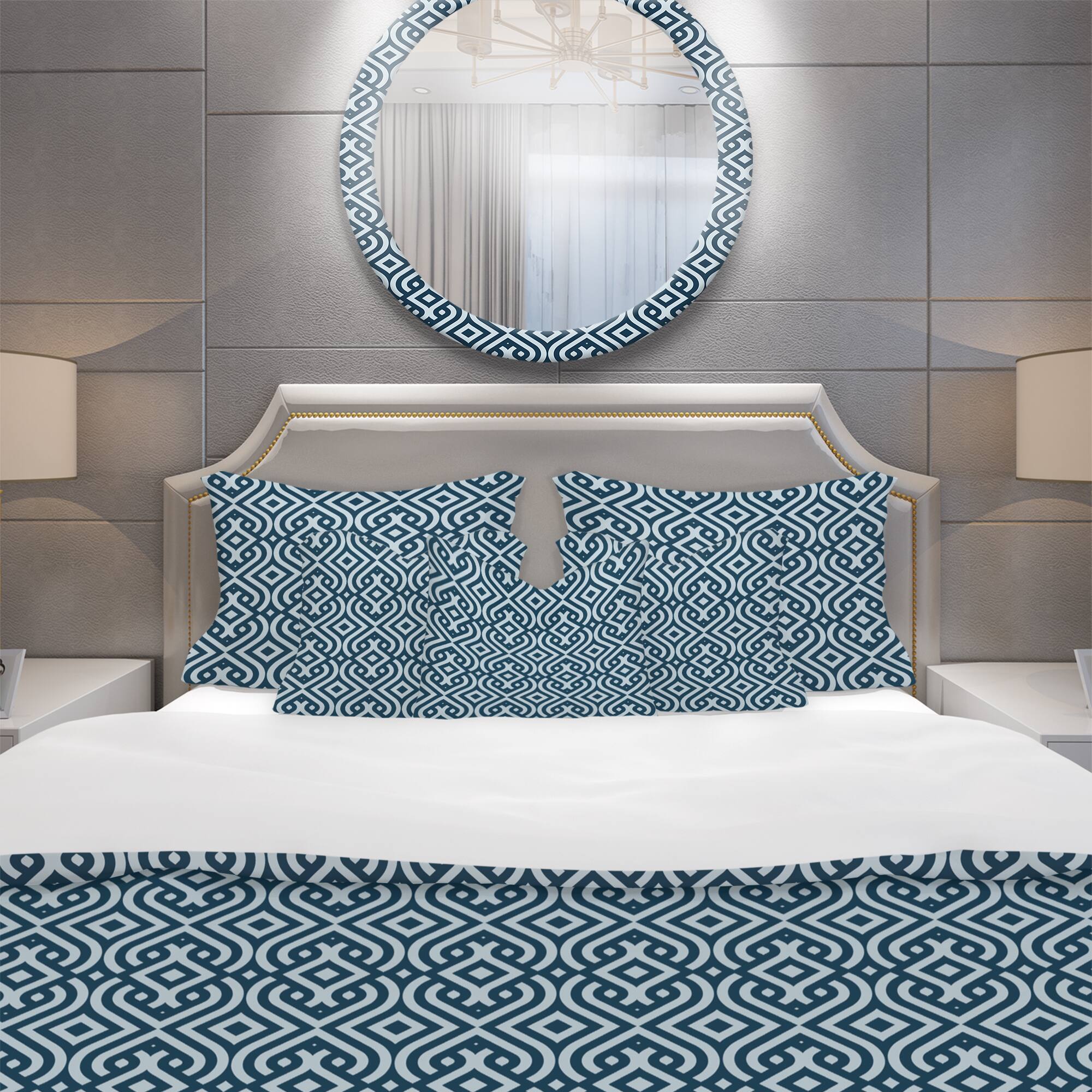 Designart &#x27;Vintage Pattern&#x27; Scandinavian Bedding Set - Duvet Cover &#x26; Shams