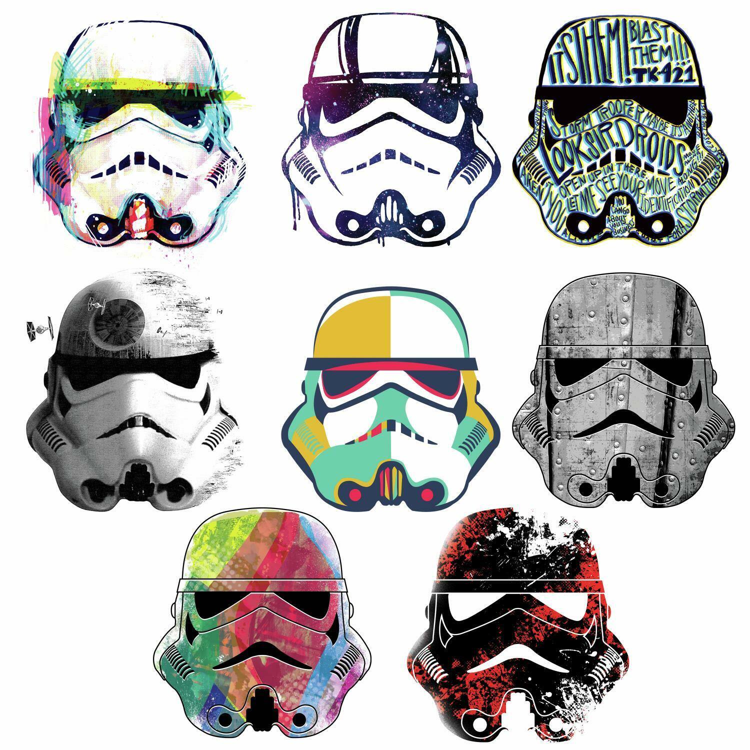 RoomMates Star Wars Artistic Stormtrooper Heads Peel & Stick Wall Decals