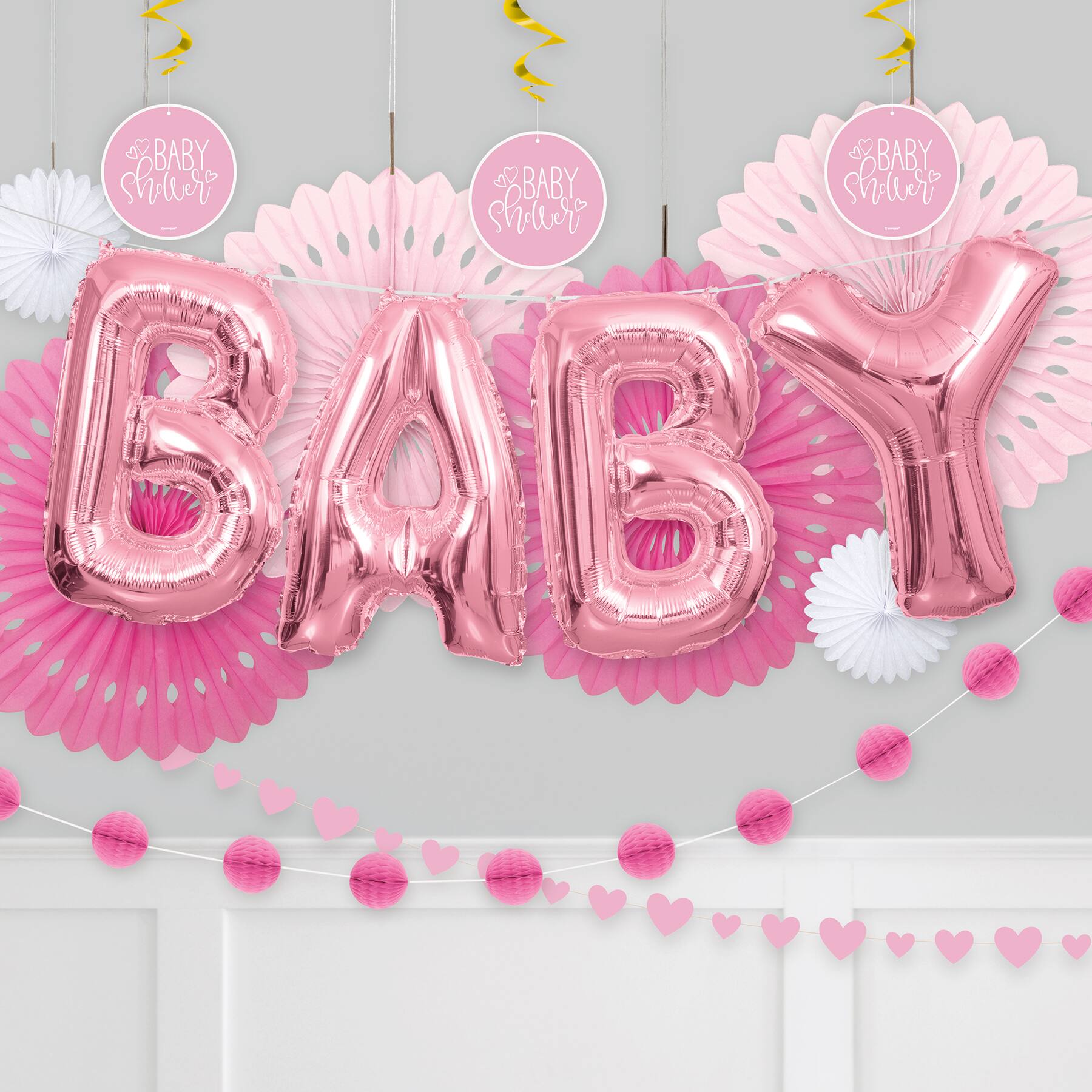 Pink Baby Shower Party Supplies Kit Pink Baby Shower Decorations