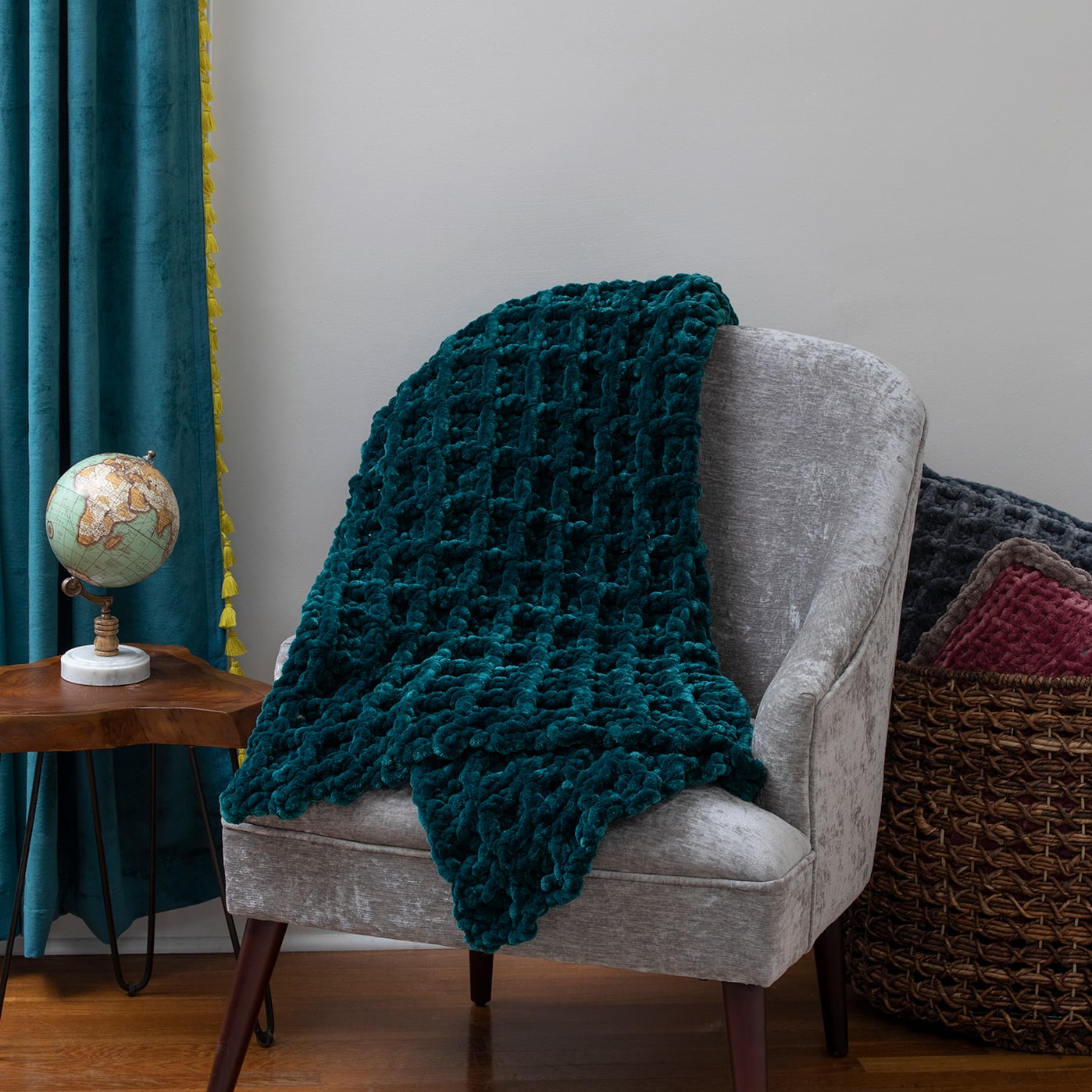 Loops and threads chunky yarn blanket hot sale